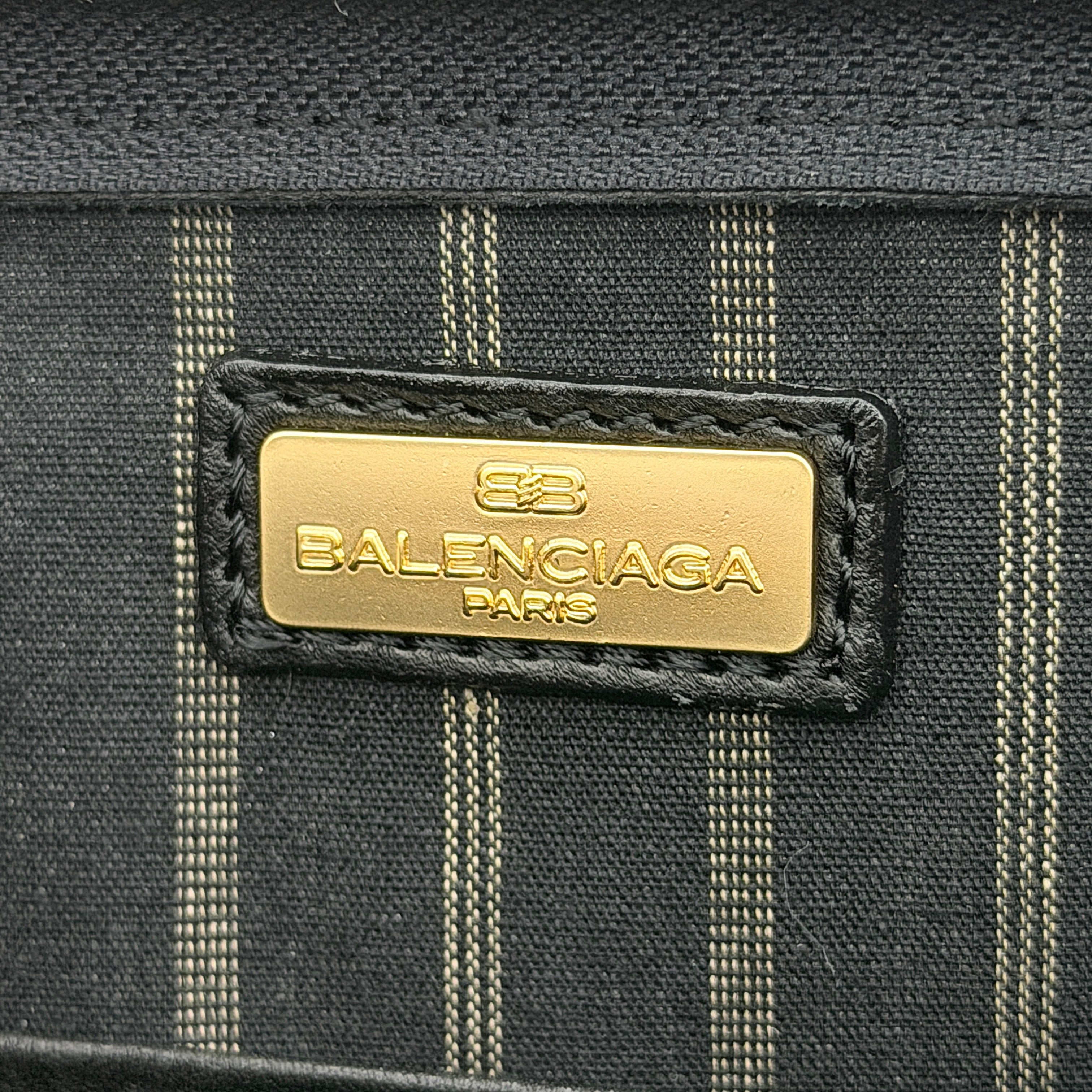 Balenciaga x ACE BB Logo Leather Clutch Bag Black