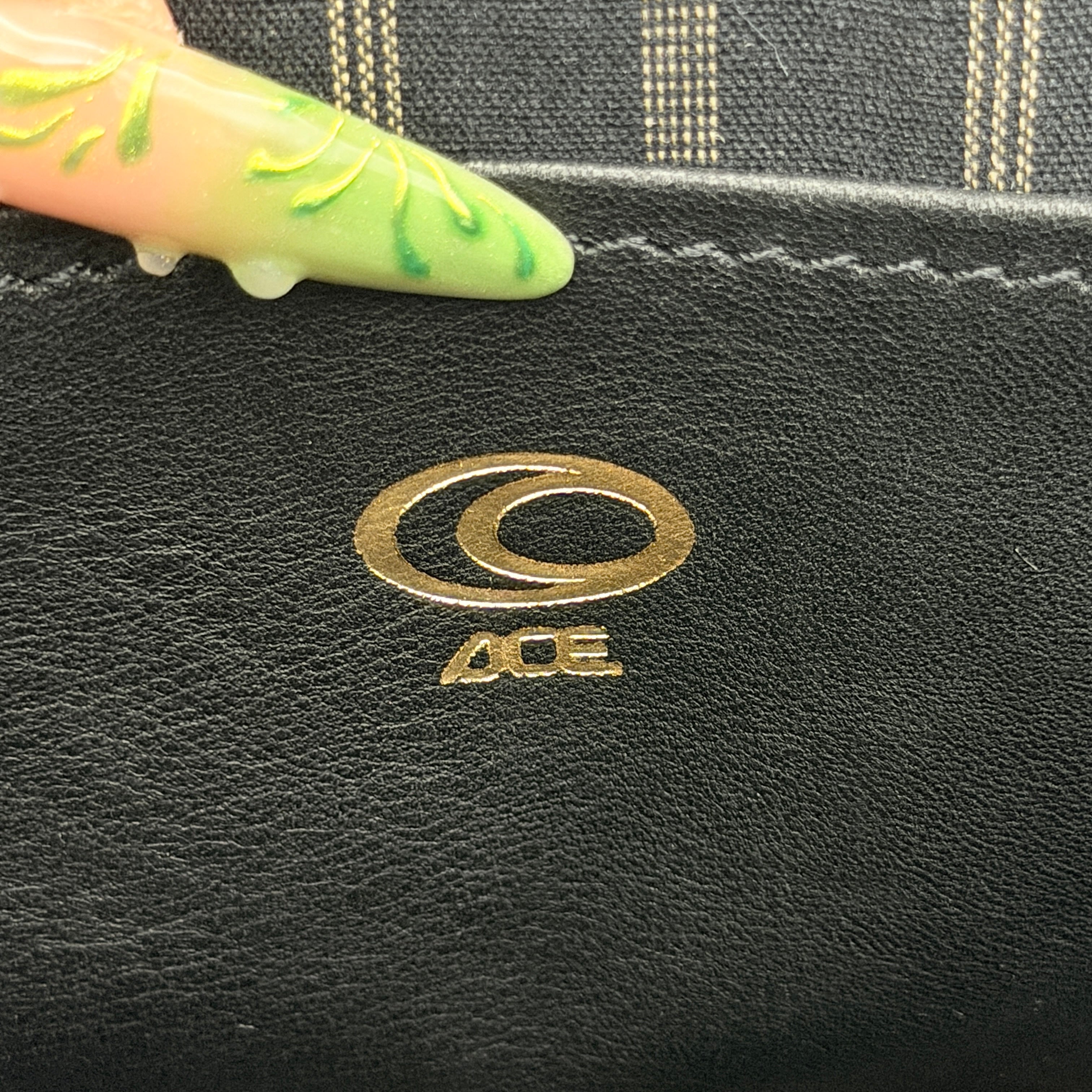 Balenciaga x ACE BB Logo Leather Clutch Bag Black