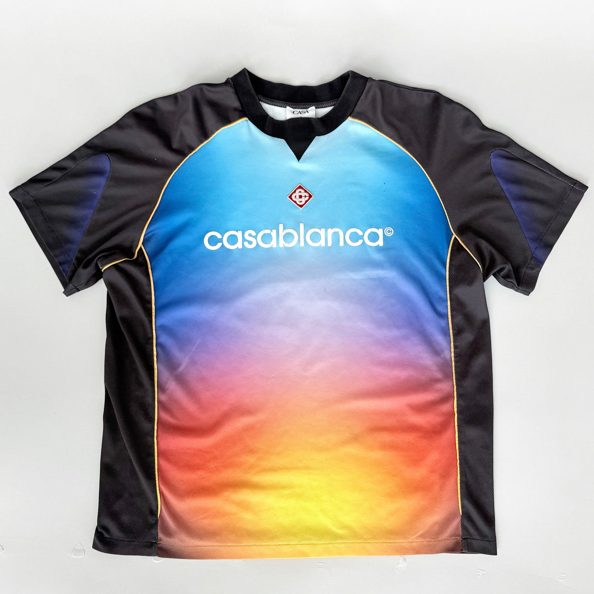 (XL) Casablanca Gradient Football T-Shirt Multicolor
