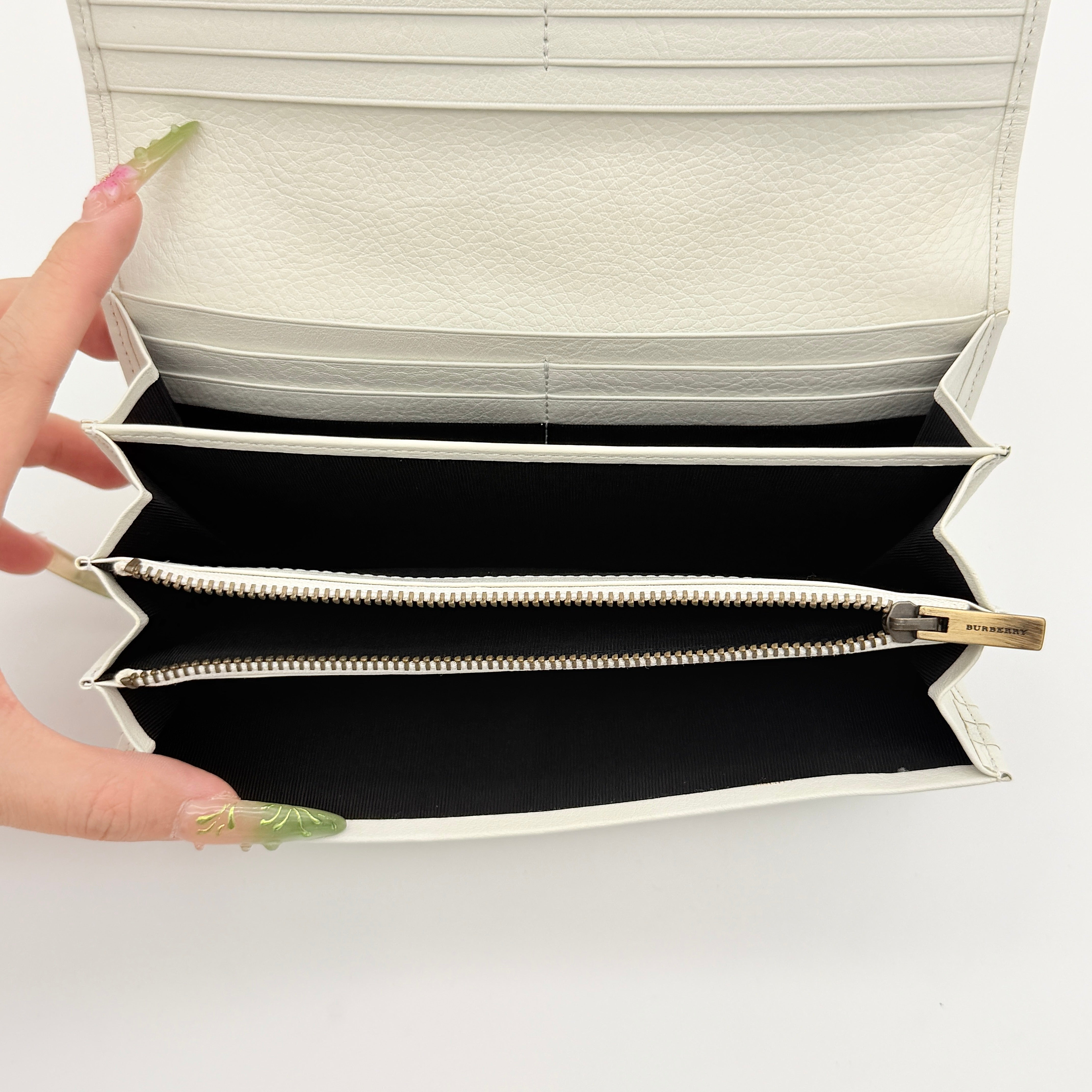 Burberry Quilted Continental Wallet Yellow/White