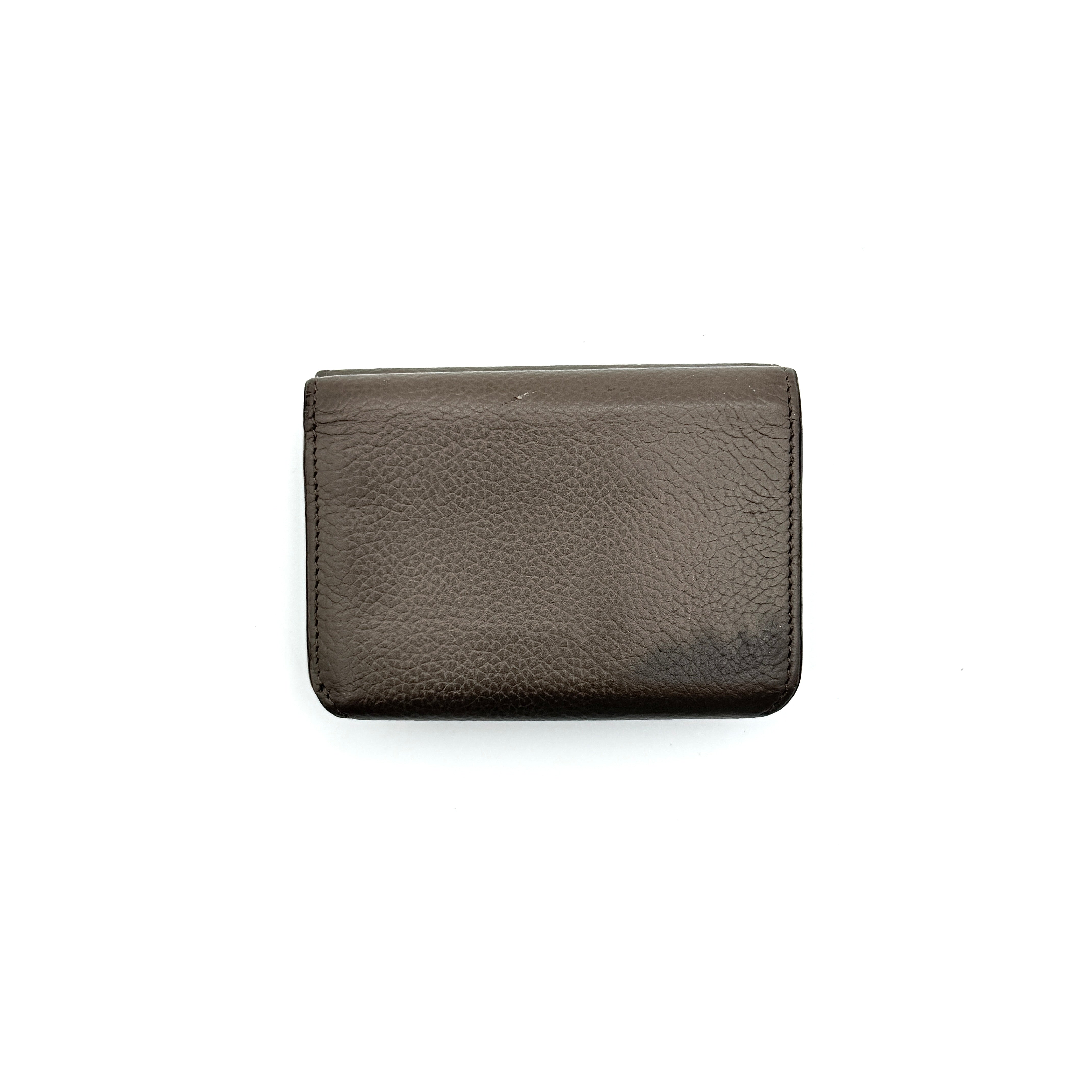 Balenciaga Logo Mini Wallet Taupe Brown