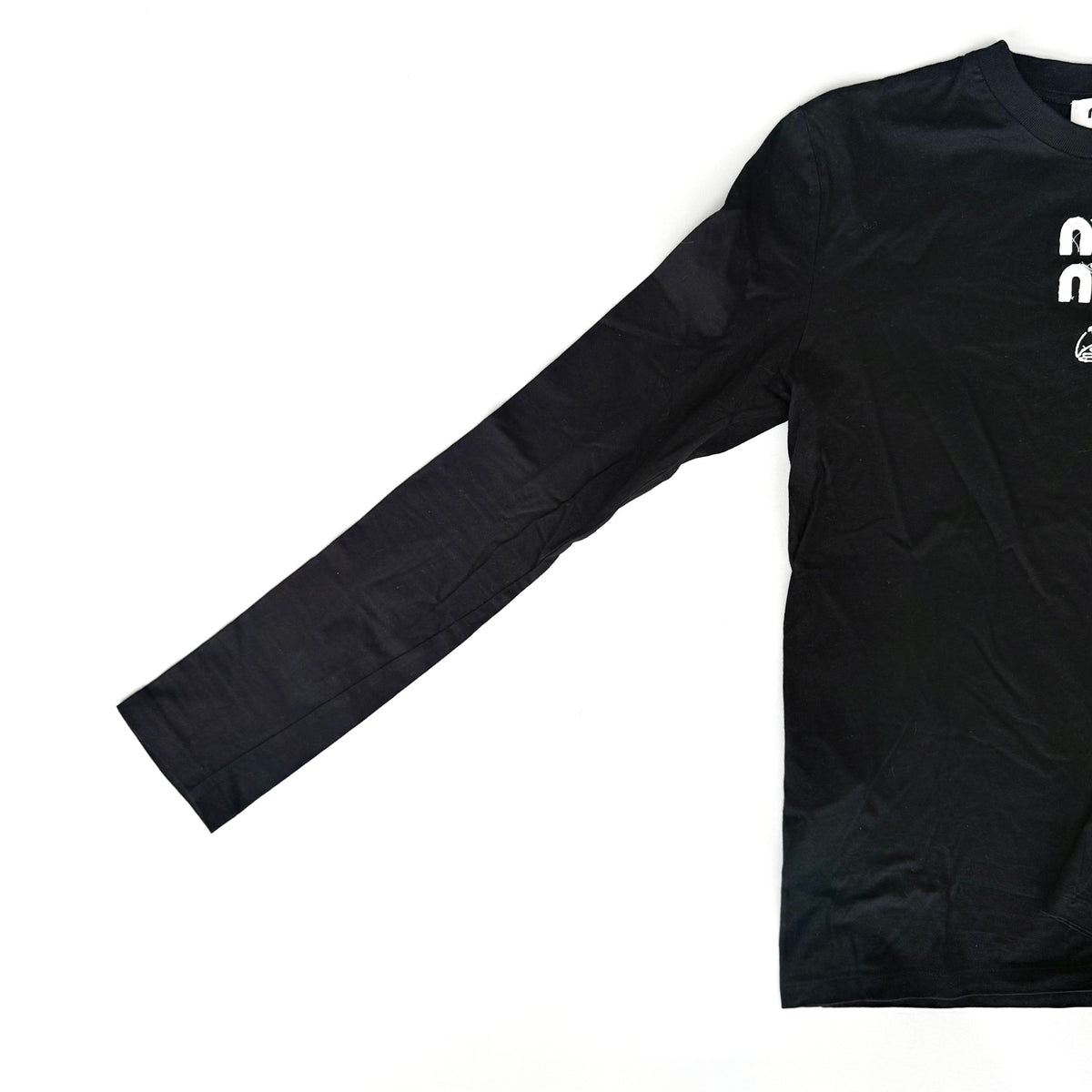 (S) Miu Miu Mushroom Long-sleeve T-shirt Black