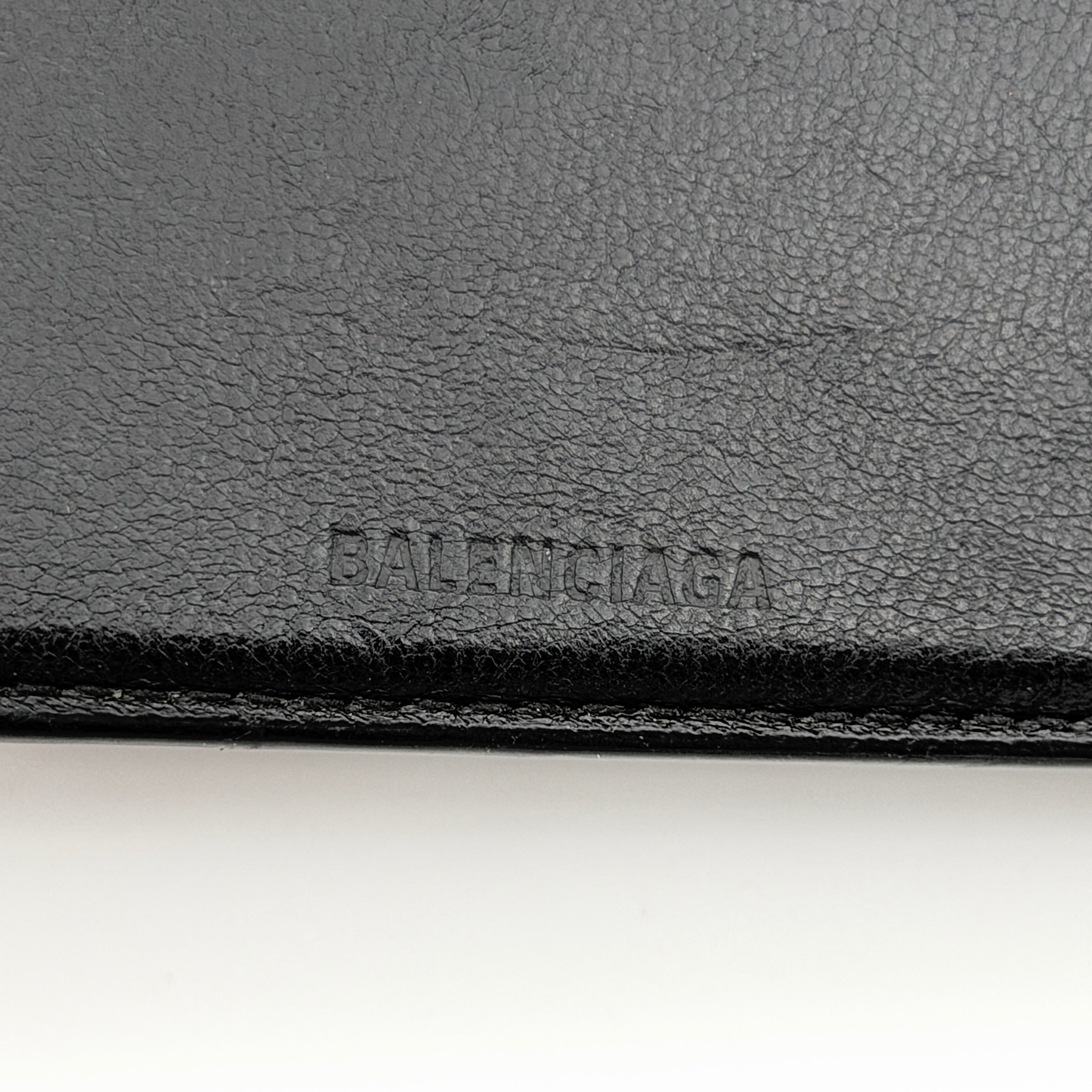 Balenciaga Logo Cash Square Wallet Green/Black