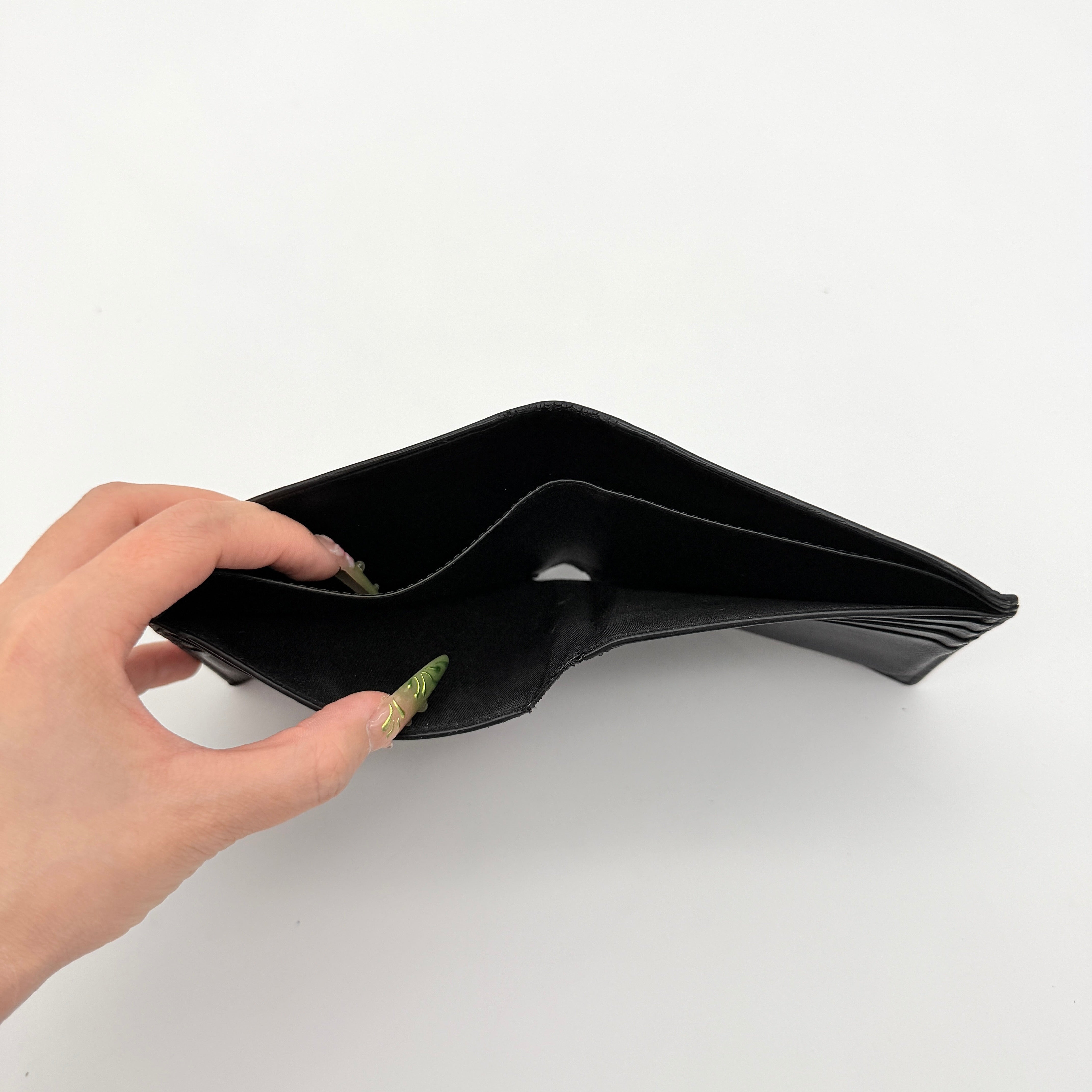 Balenciaga Logo Cash Square Wallet Green/Black