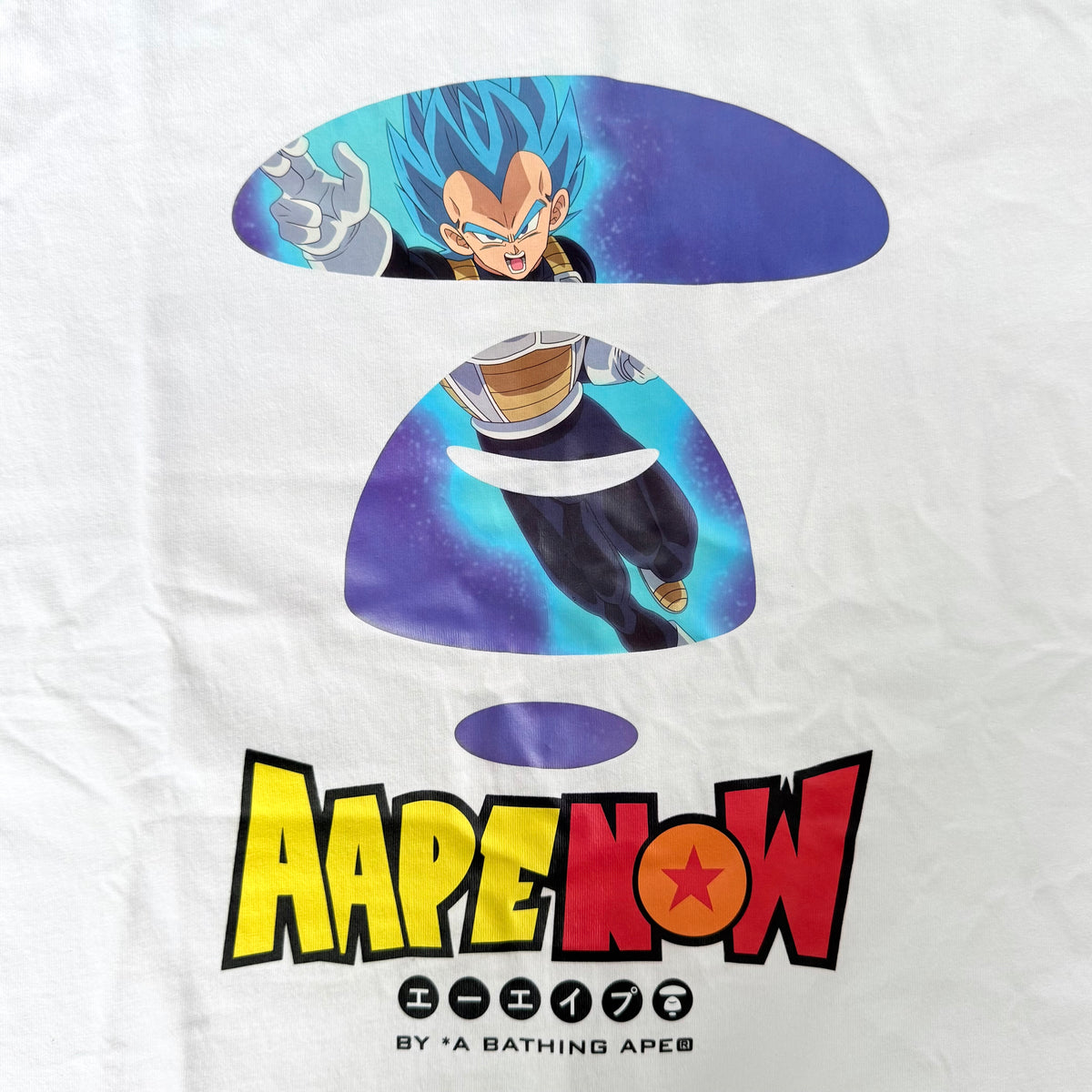 AAPE by A Bathing Ape x Dragon Ball Super Vegeta T-shirt White