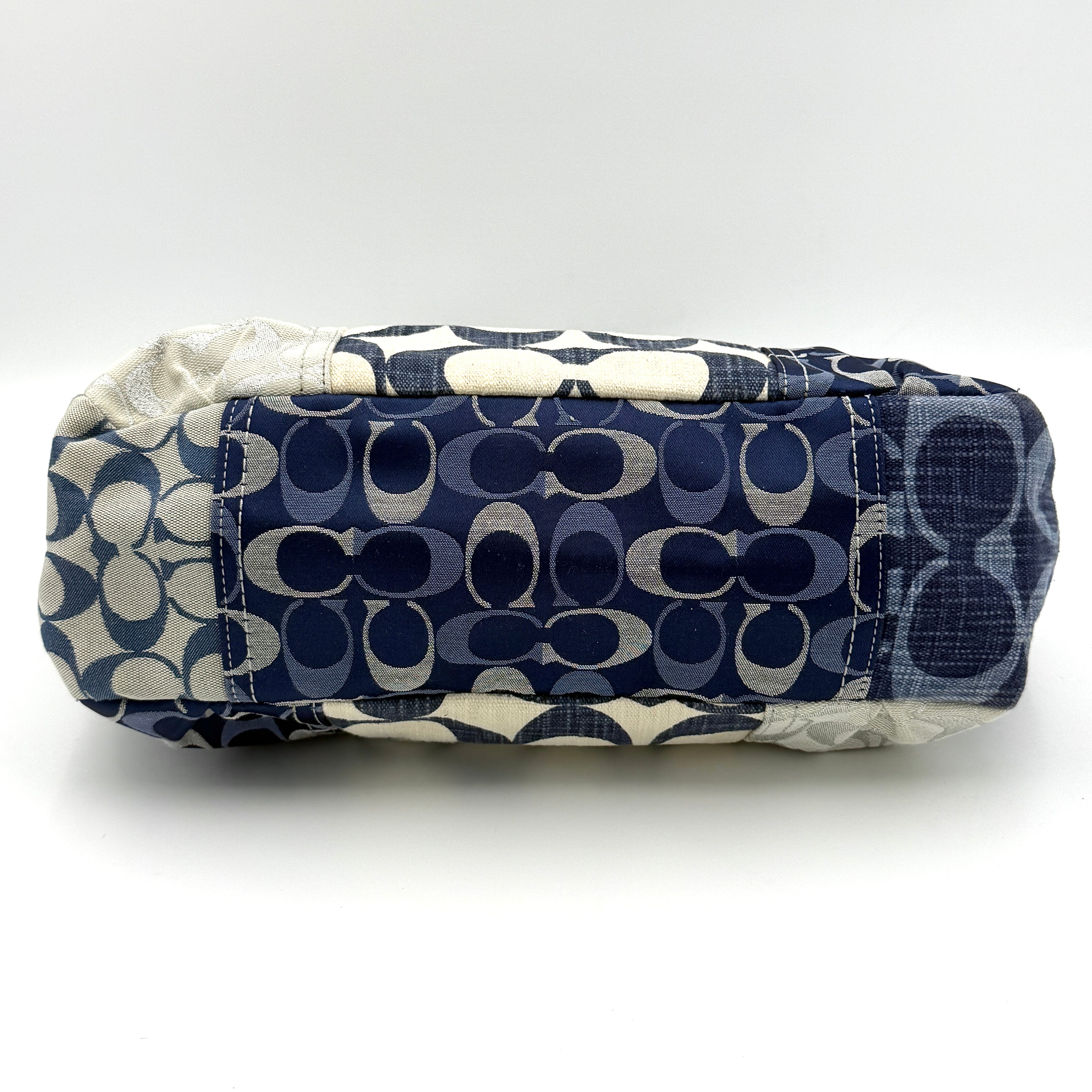 Coach Y2K Denim Patchwork Tote Bag Blue