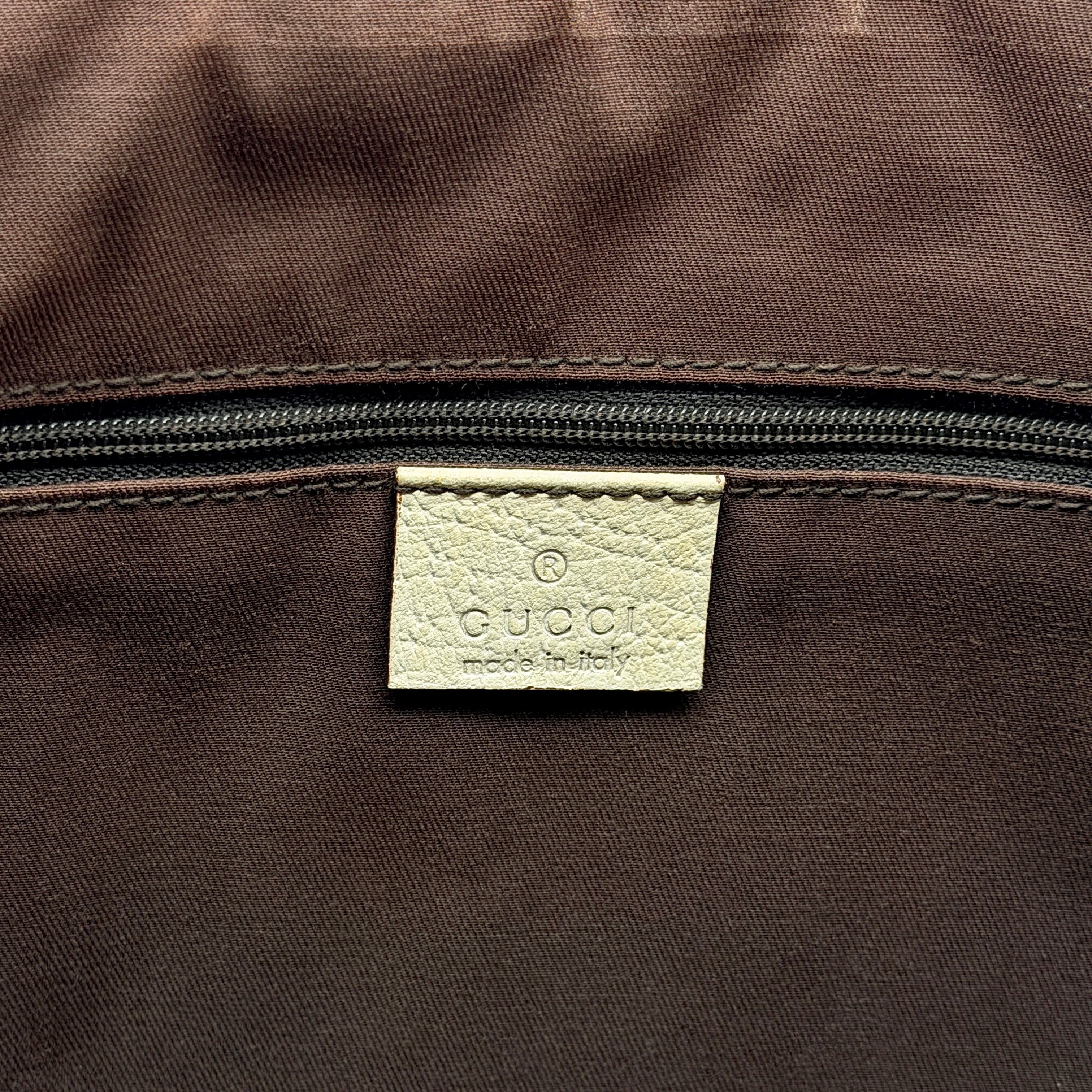 Gucci GG Monogram Abbey Shoulder Bag Beige/White