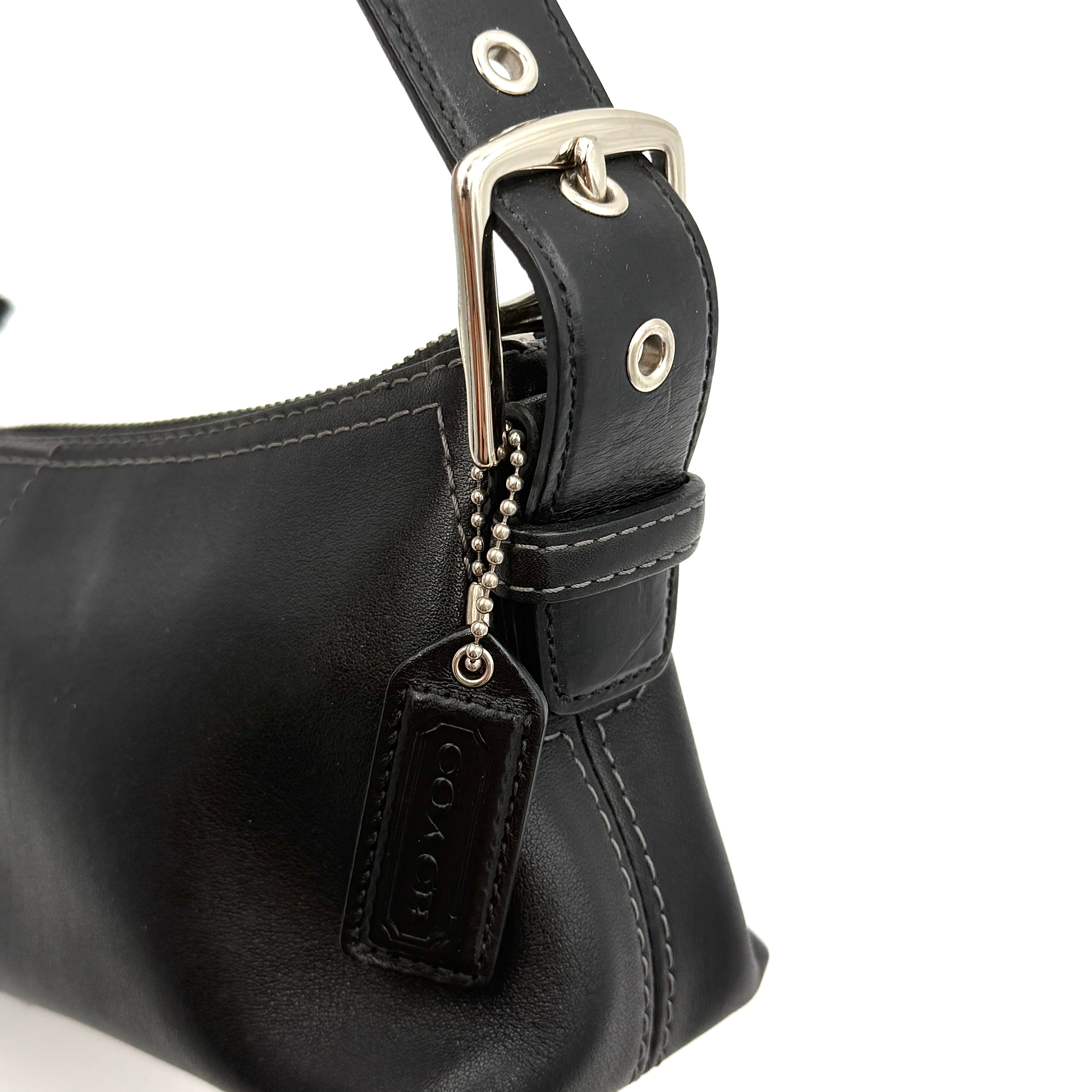 Coach Y2K Hampton Demi Baguette Shoulder Bag Black