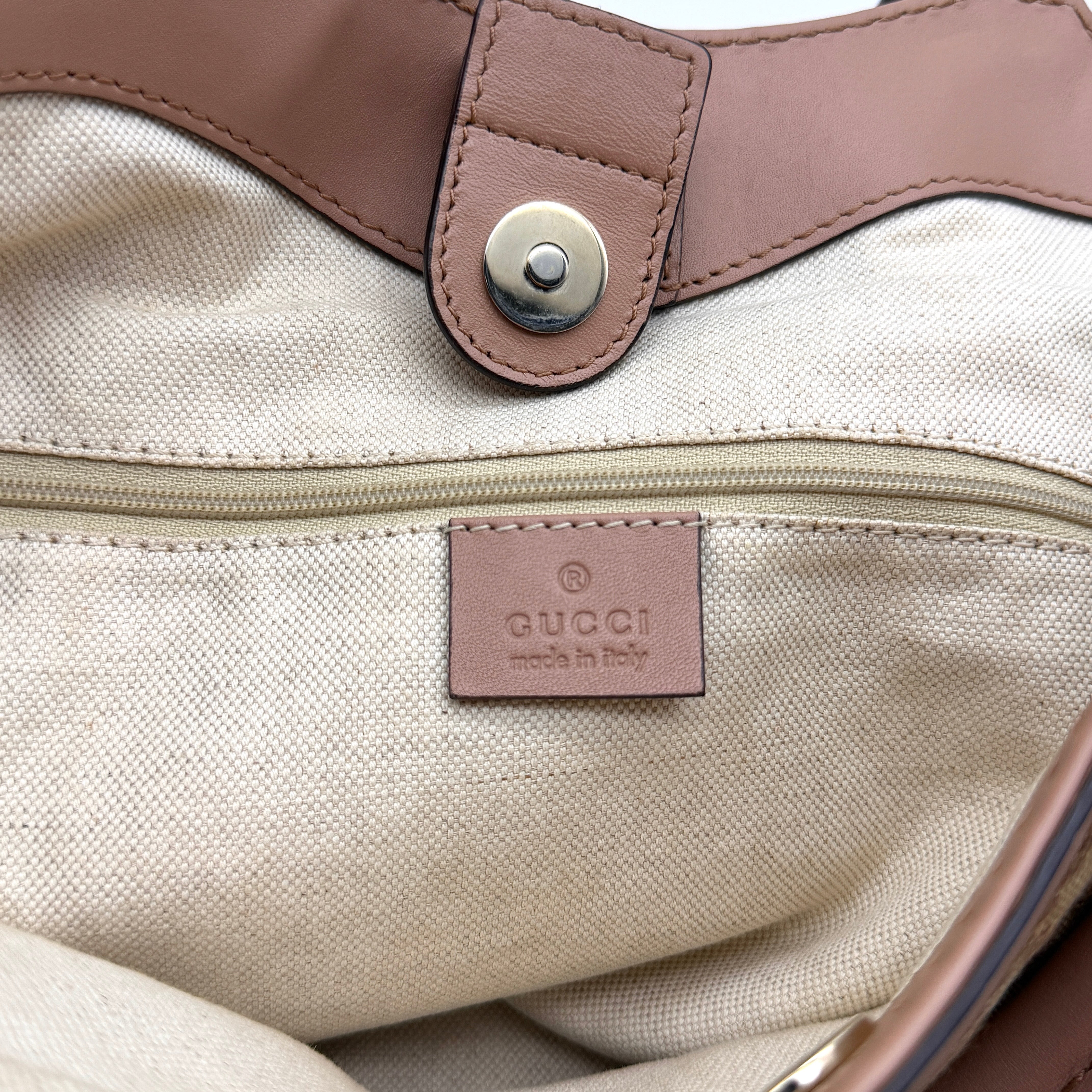 Gucci Diamante Sukey Shoulder Bag Beige/Salmon