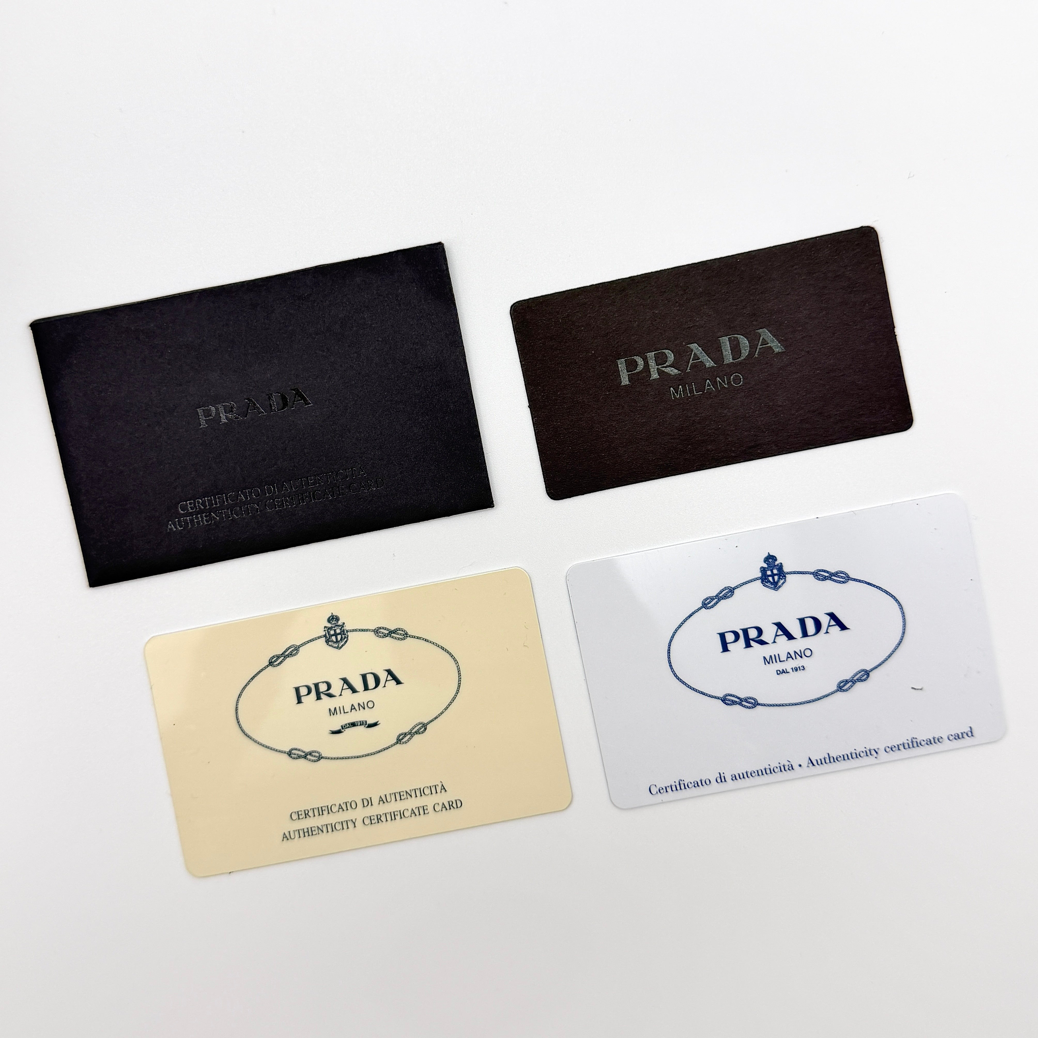 Prada 2Way Glace Twin Pocket Handbag Grey