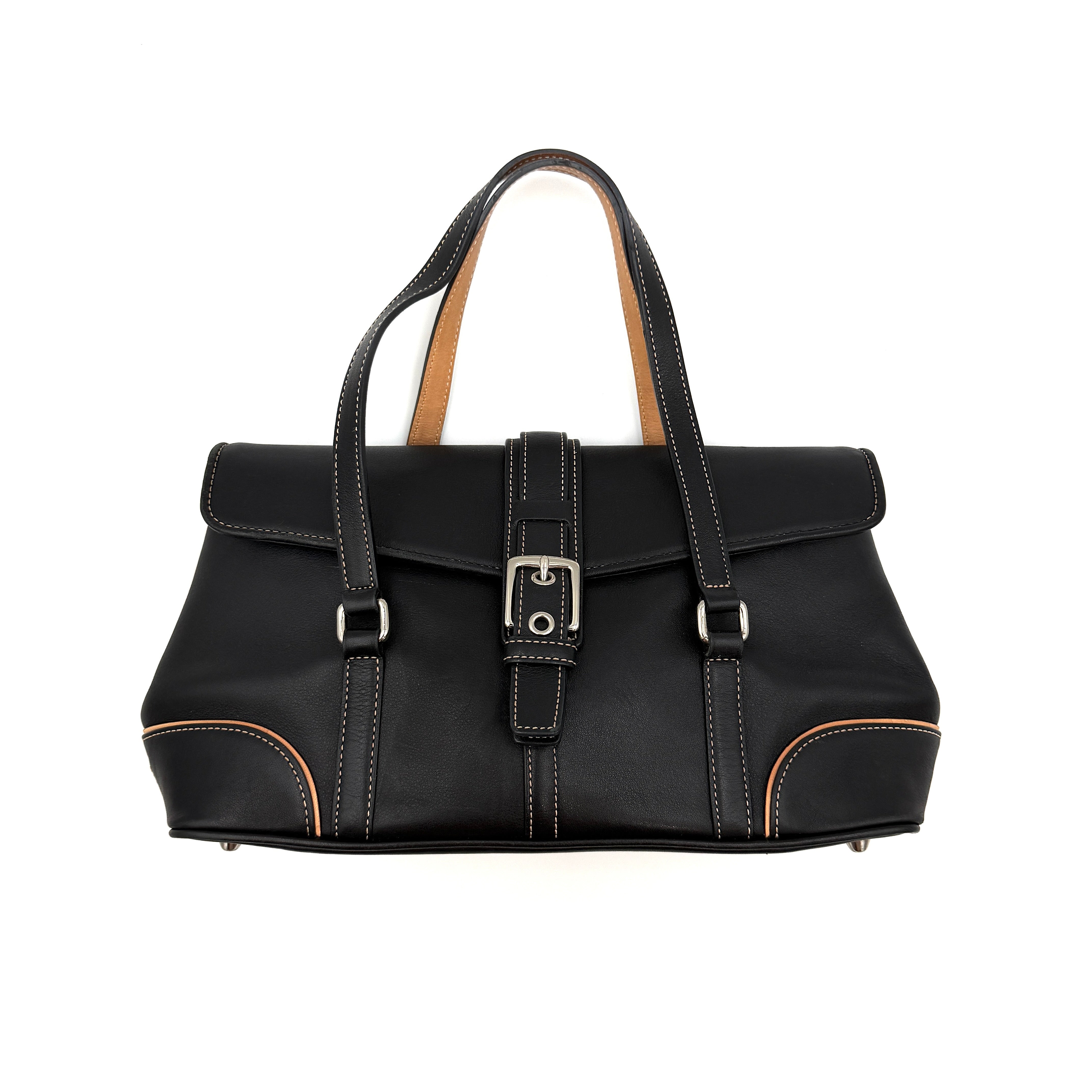 Coach Y2K Hampton Satchel Shoulder Bag Black
