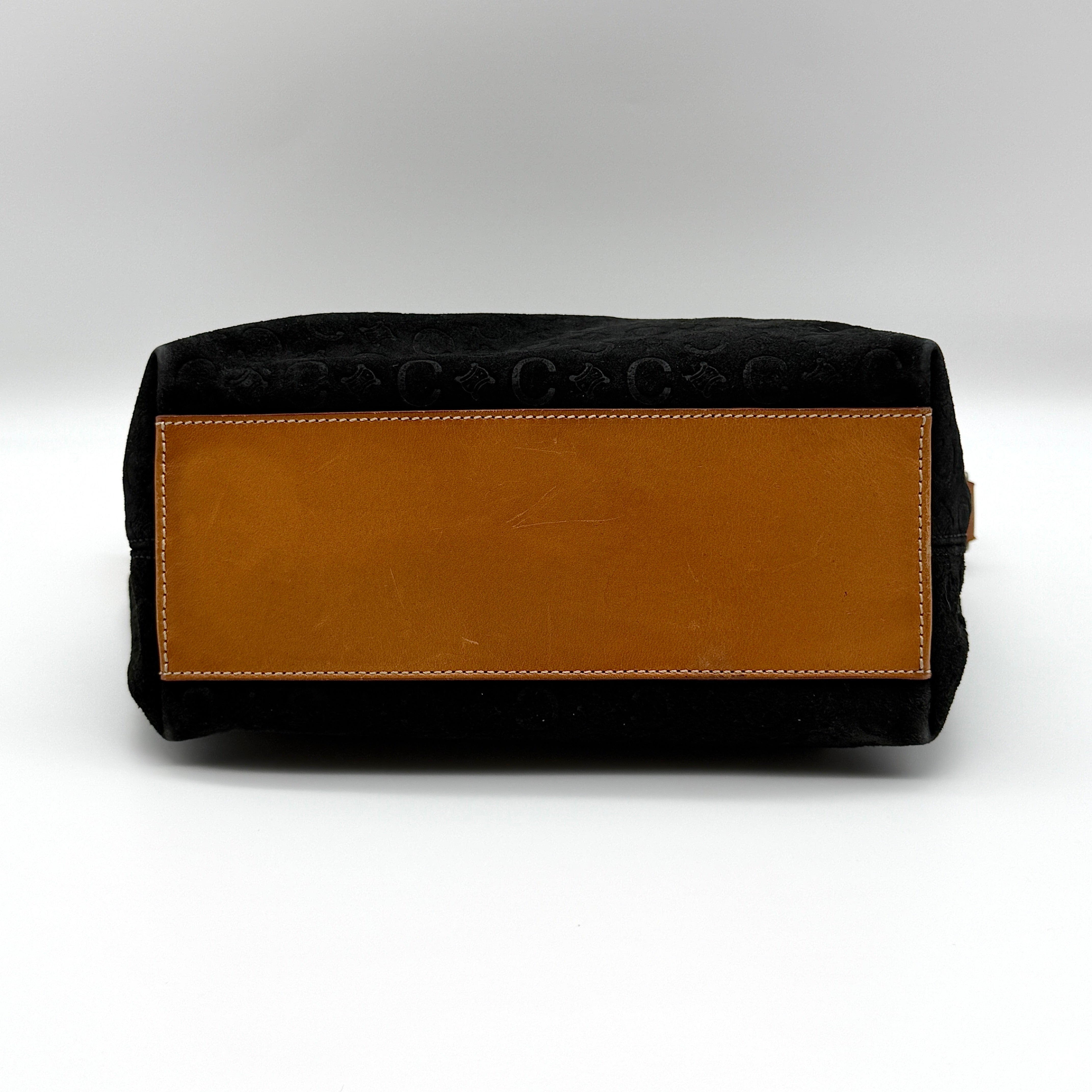 Celine Suede Shoulder Bag Black