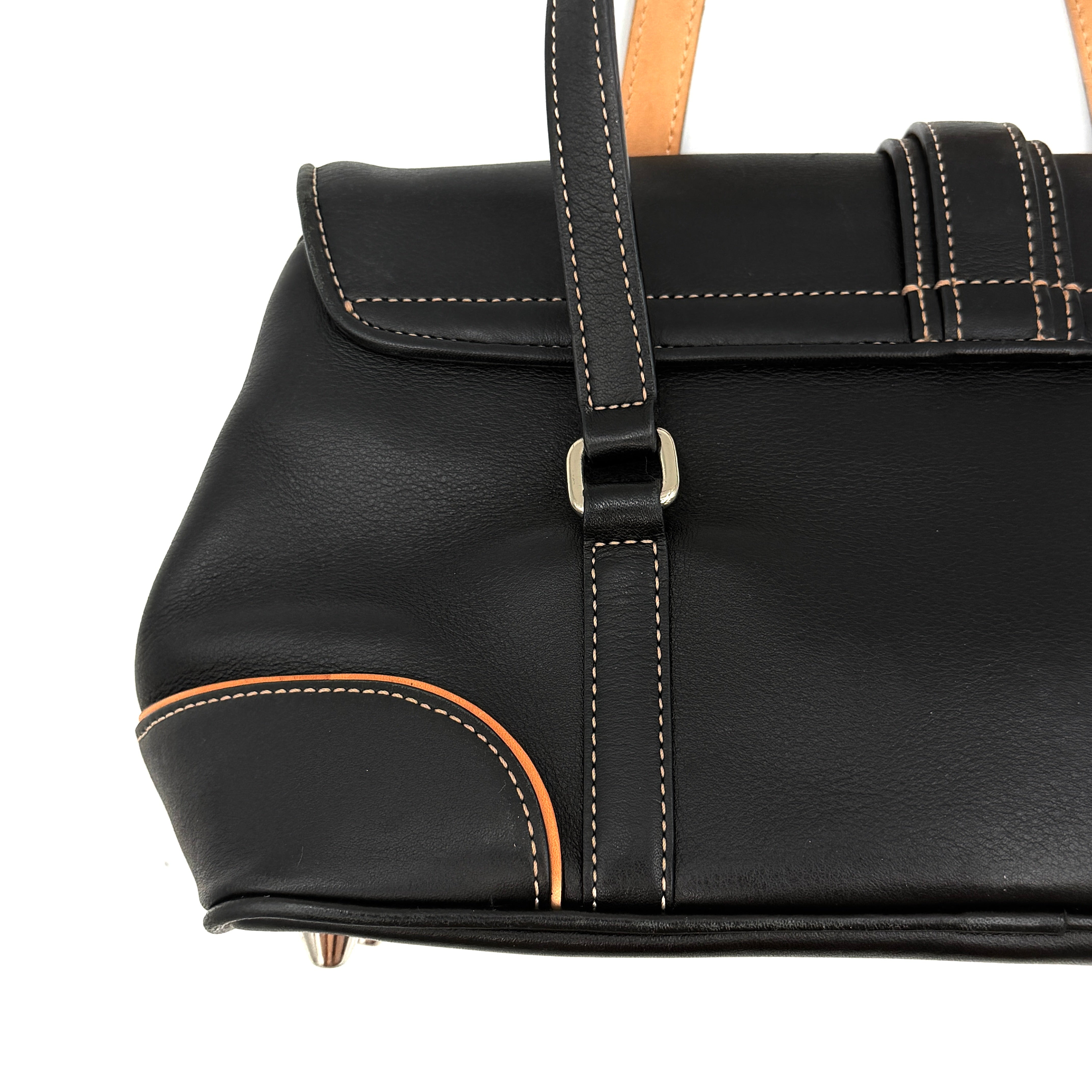 Coach Y2K Hampton Satchel Shoulder Bag Black
