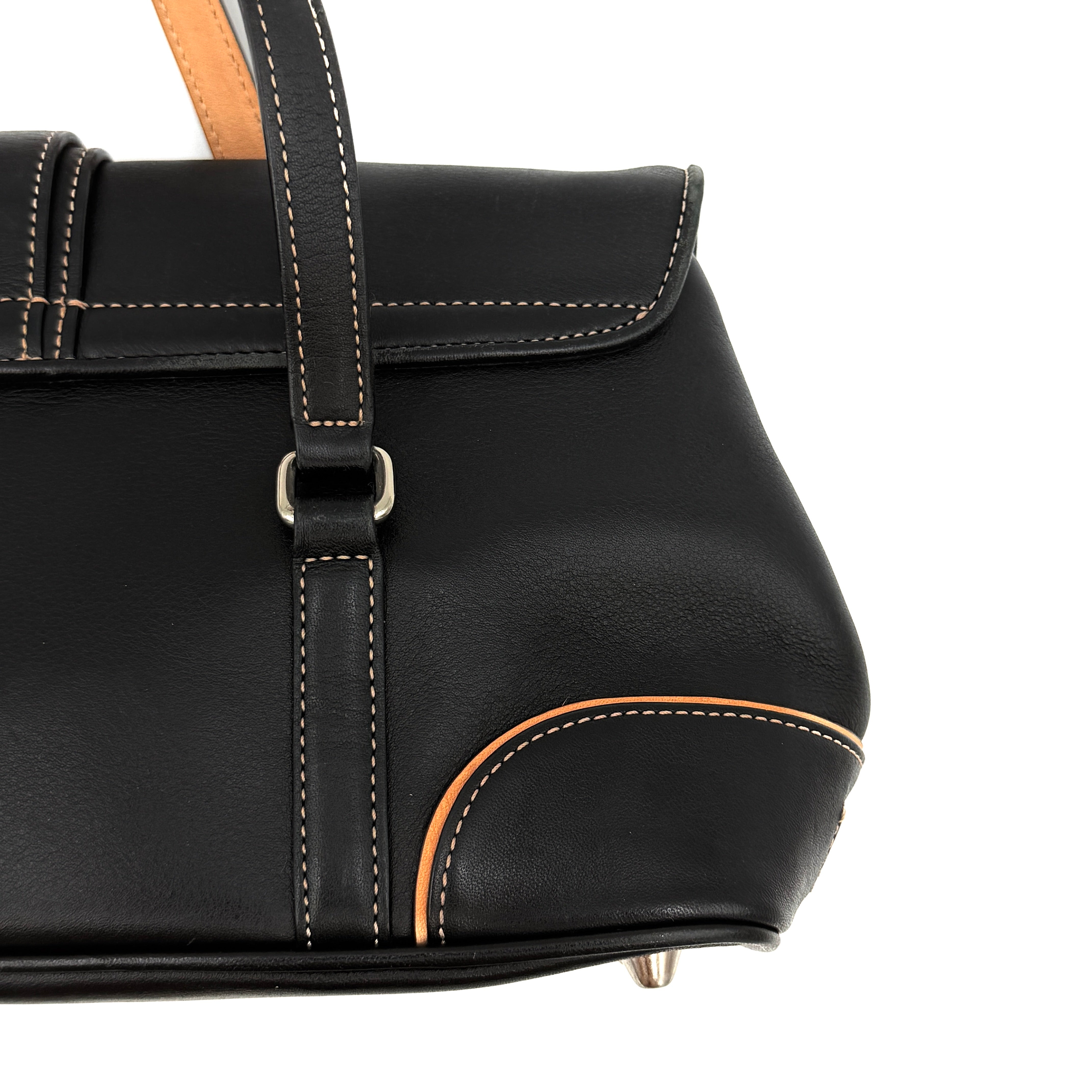 Coach Y2K Hampton Satchel Shoulder Bag Black