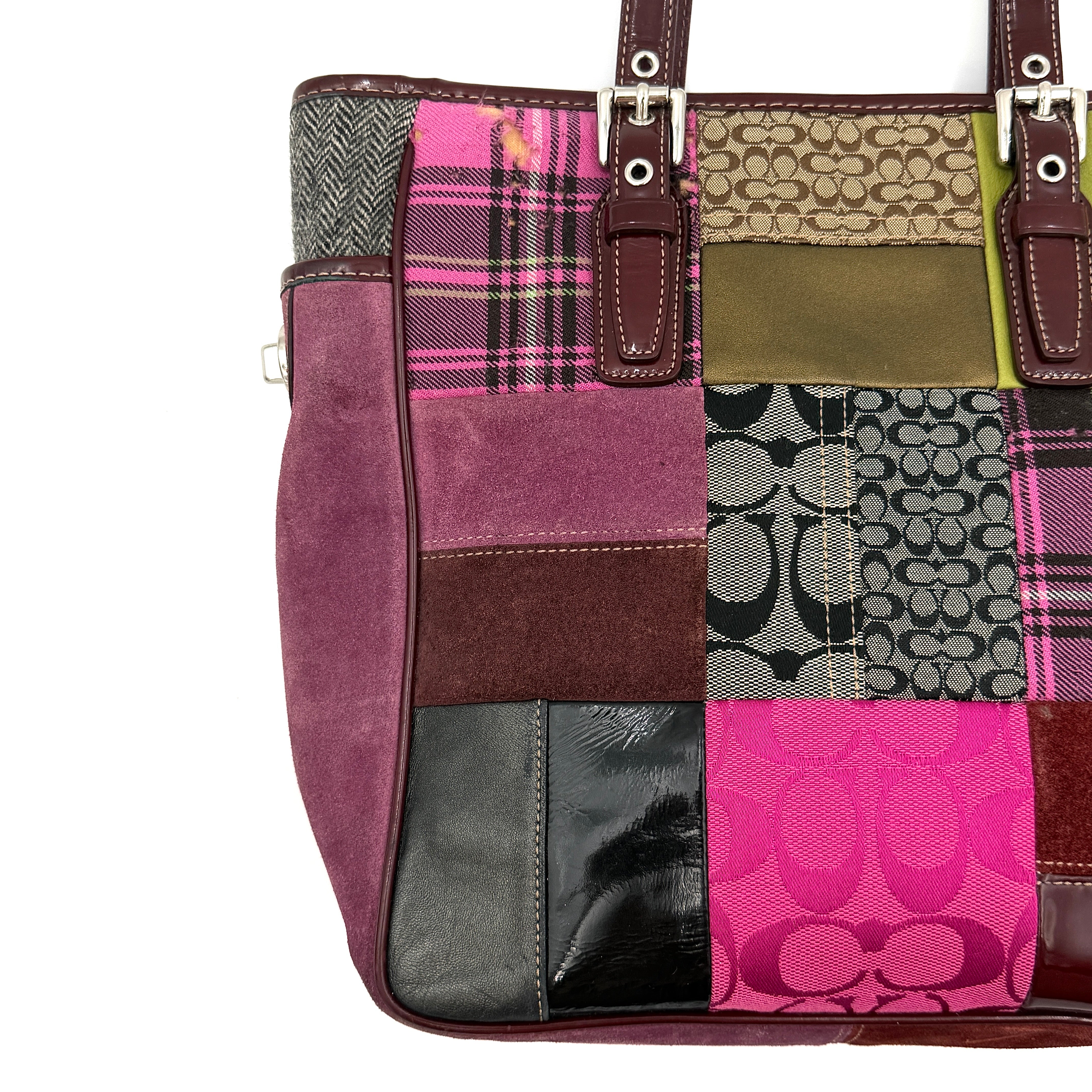 Coach Y2K Patchwork Tote Bag Multicolor