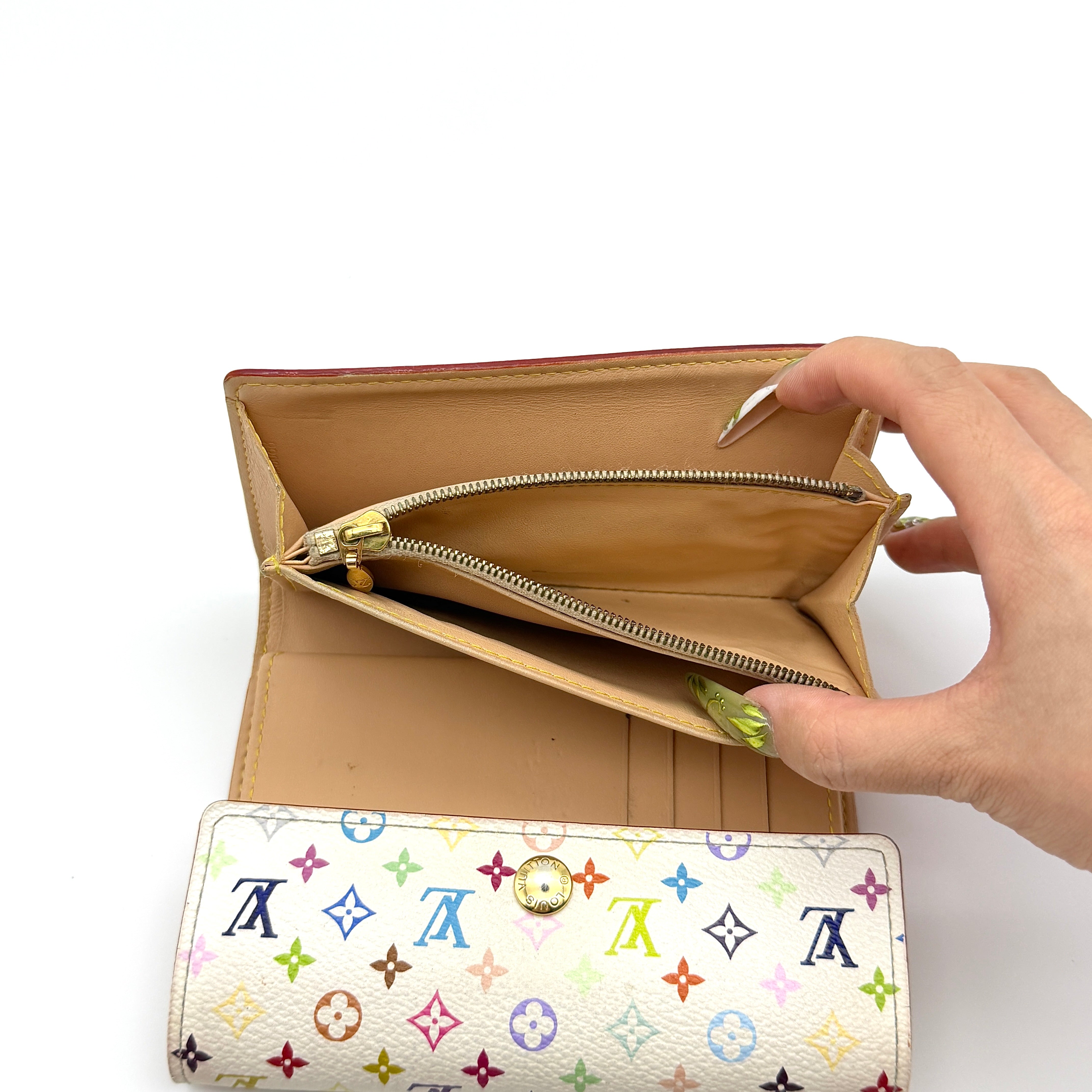 Louis Vuitton x Murakami Sarah Wallet White