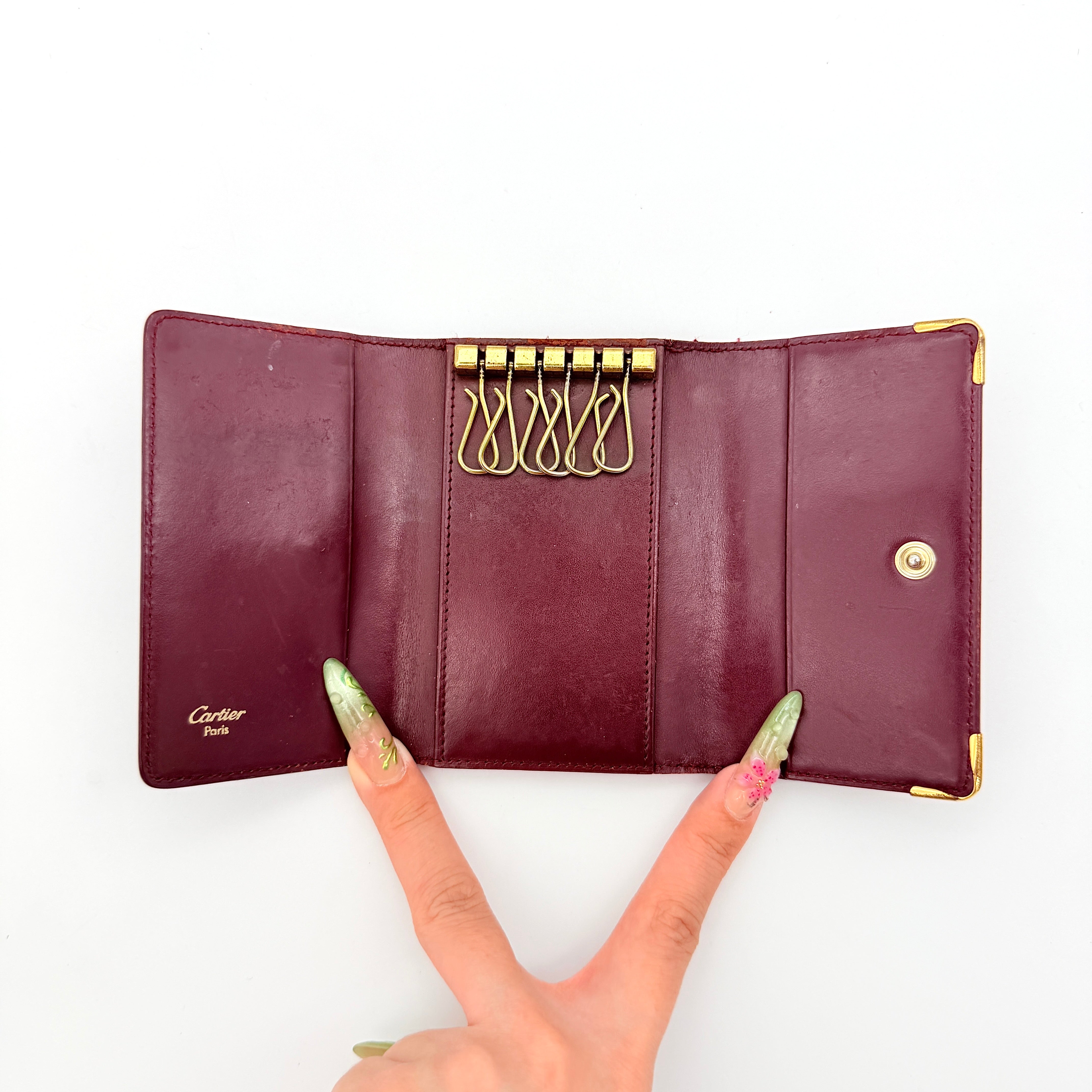 Cartier Must de Cartier Key Case Burgundy
