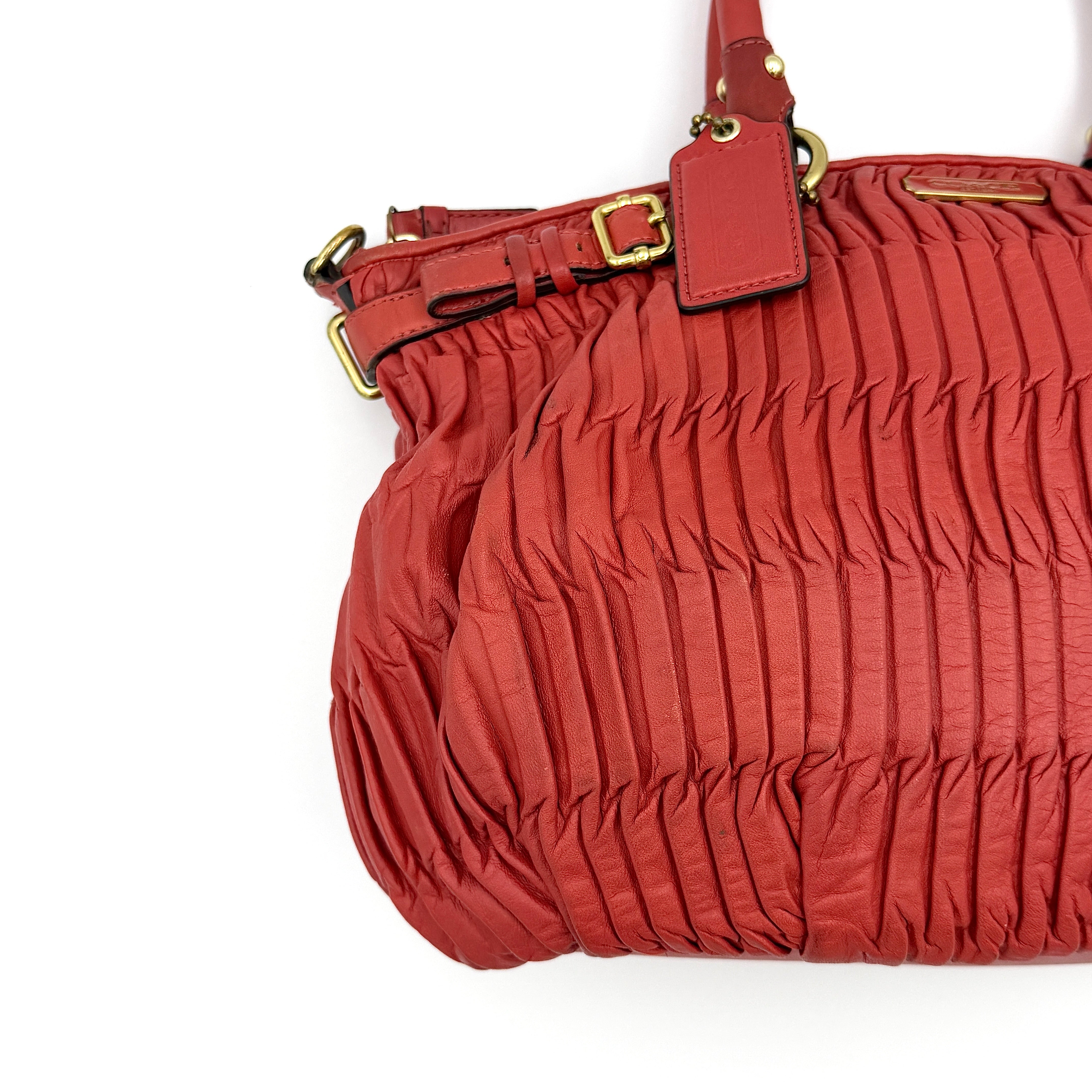 Coach 2Way Signature Madison Shoulder Bag Red