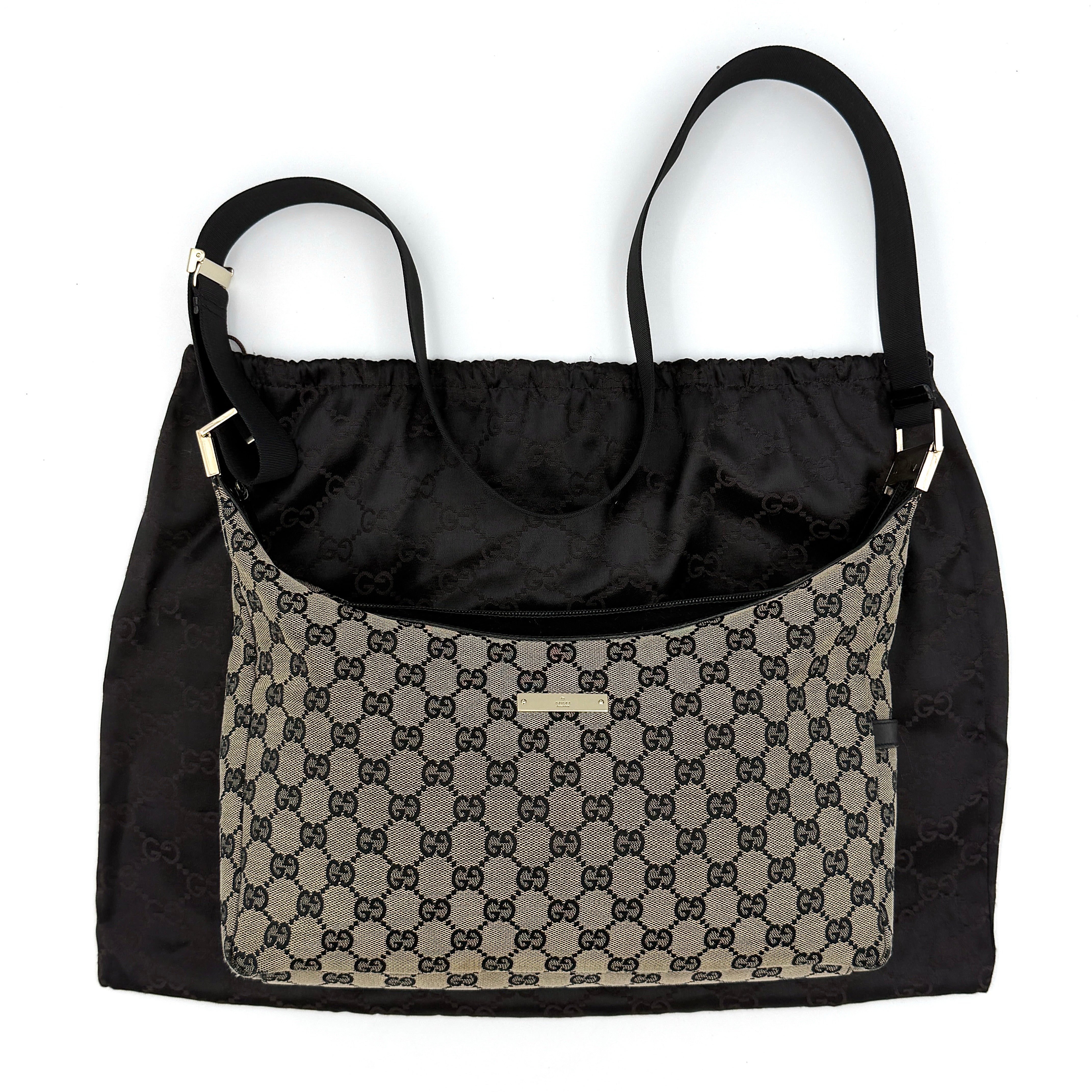 Gucci GG Monogram Crossbody Bag Grey/Black