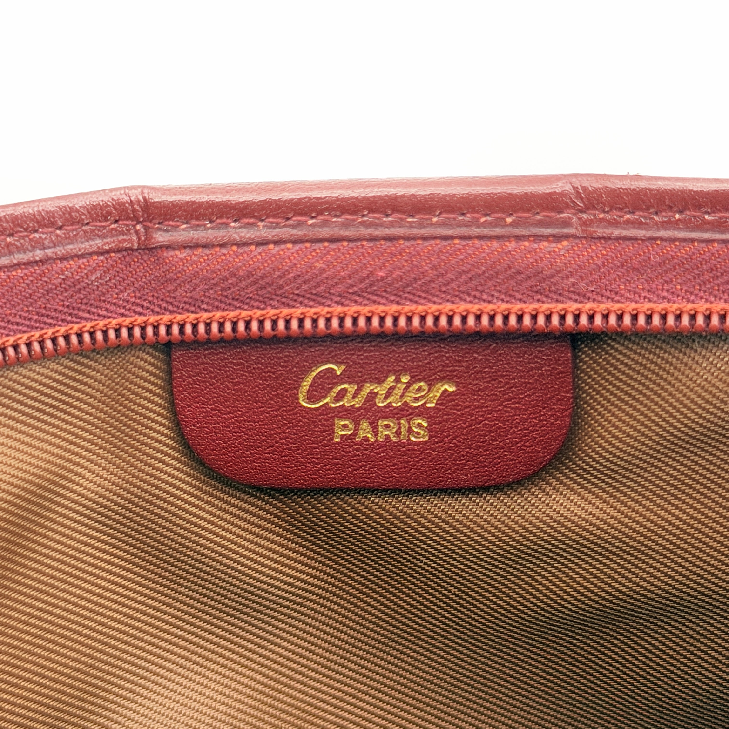 Cartier Must de Cartier Bordeaux Pouch Burgundy
