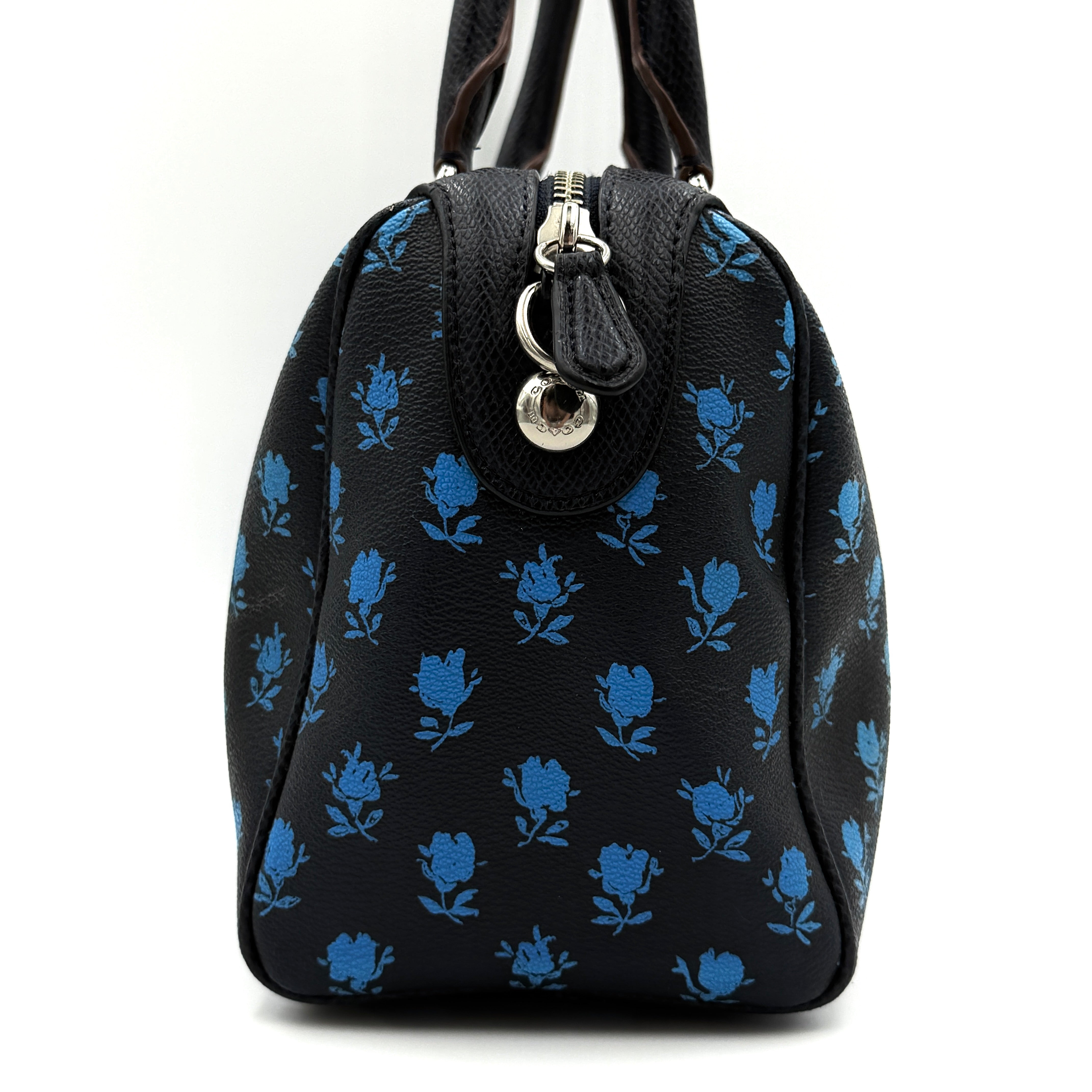 Coach 2Way Mini Bennett Badlands Floral Boston Bag Navy Blue