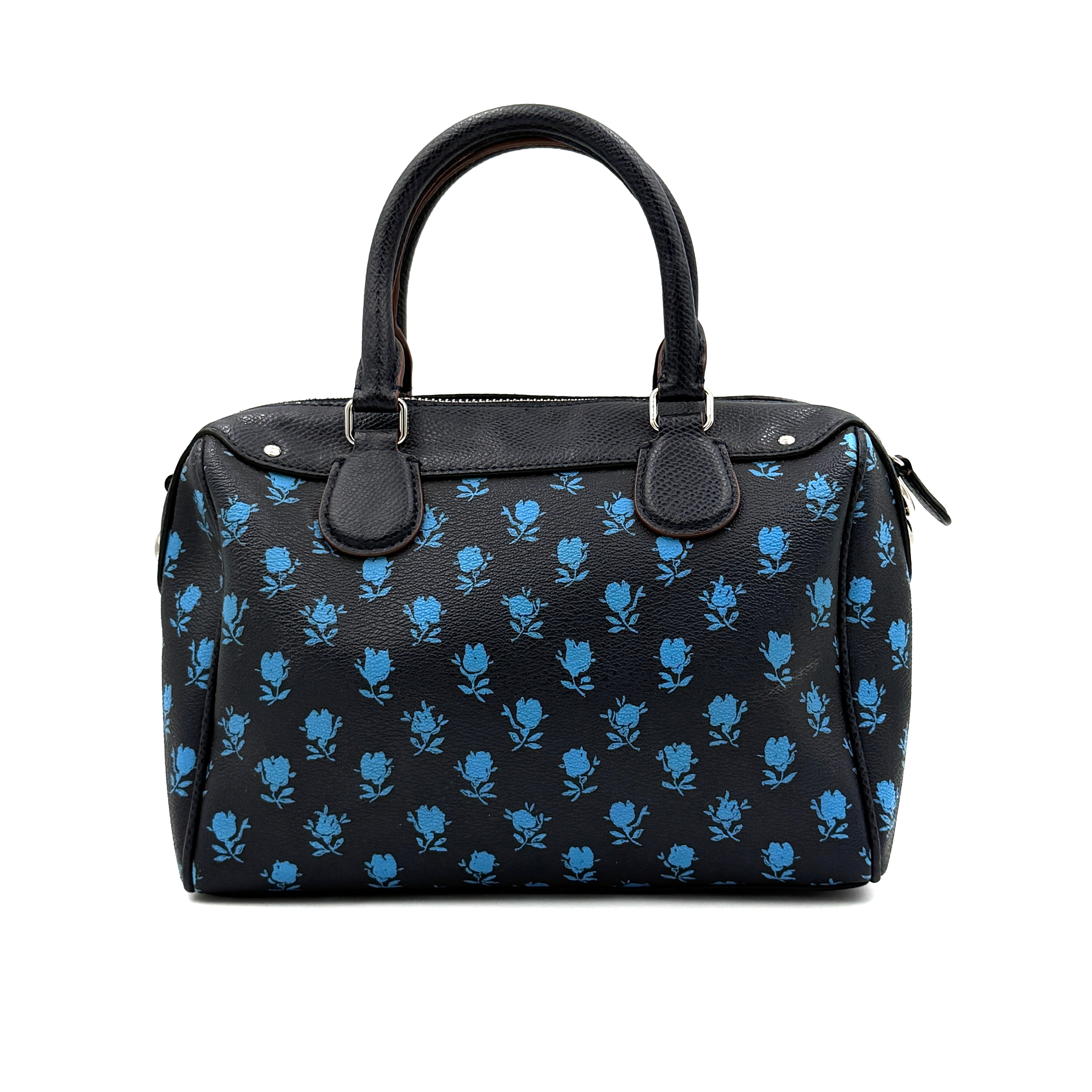 Coach 2Way Mini Bennett Badlands Floral Boston Bag Navy Blue