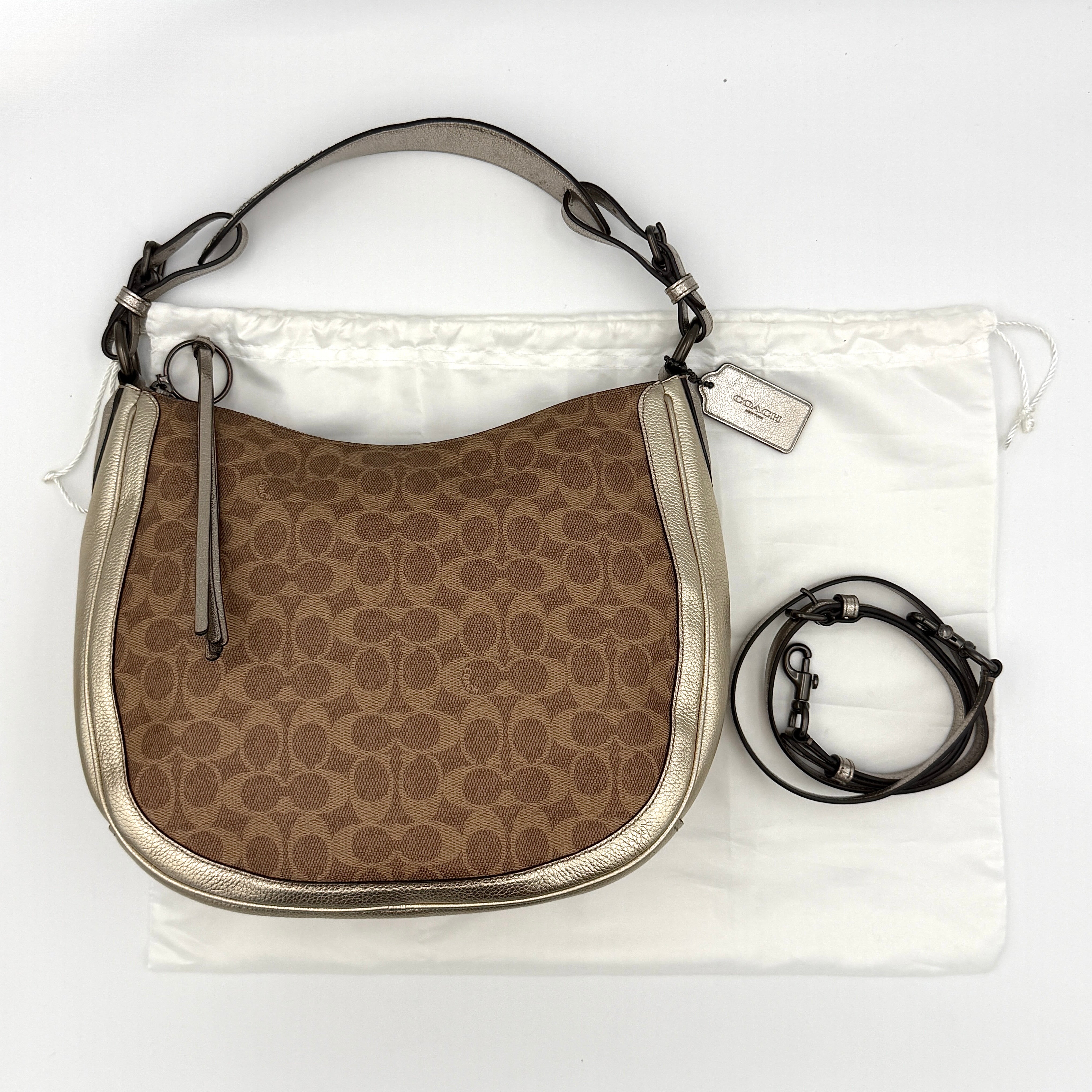 Coach 2Way Sutton Hobo Shoulder Bag Brown