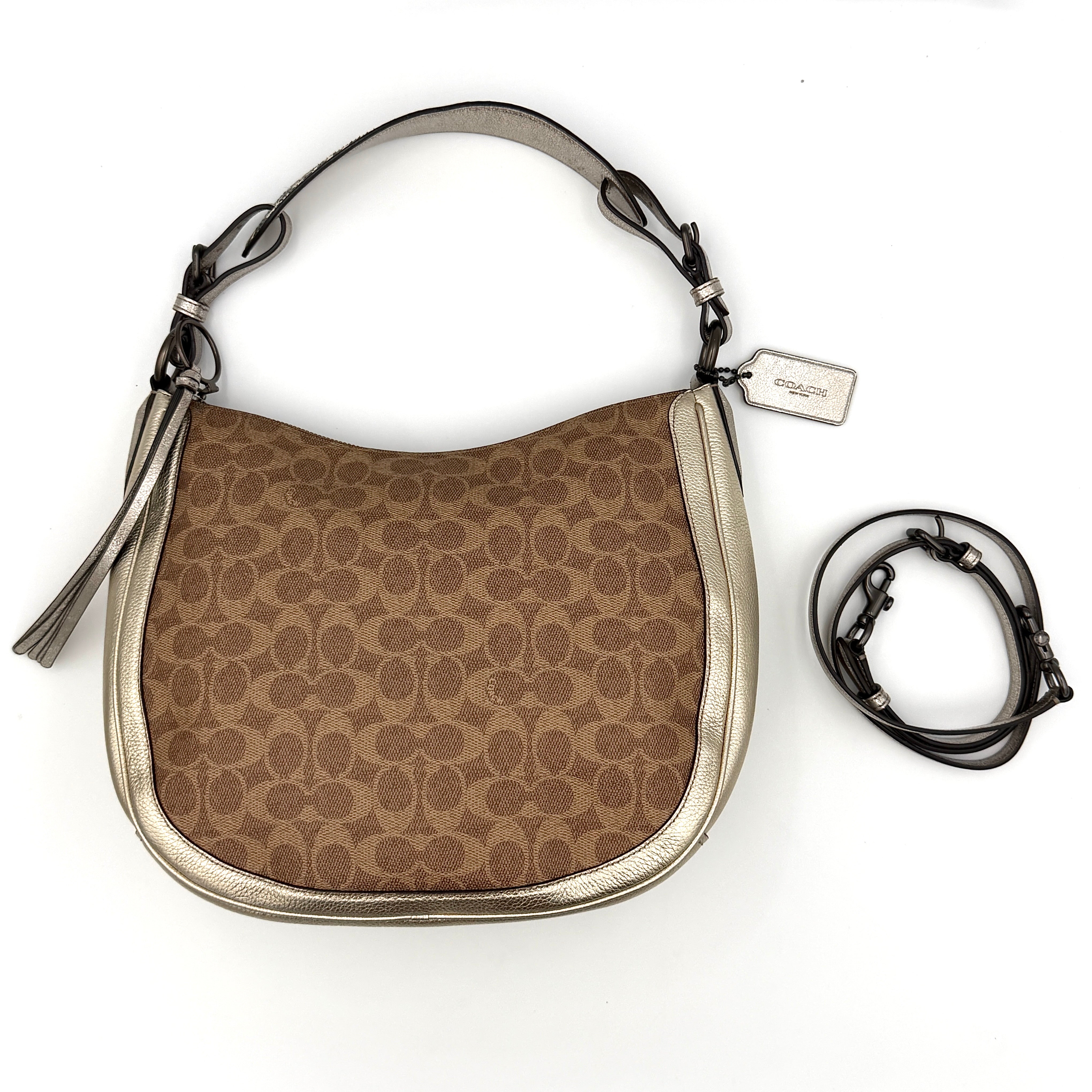 Coach 2Way Sutton Hobo Shoulder Bag Brown