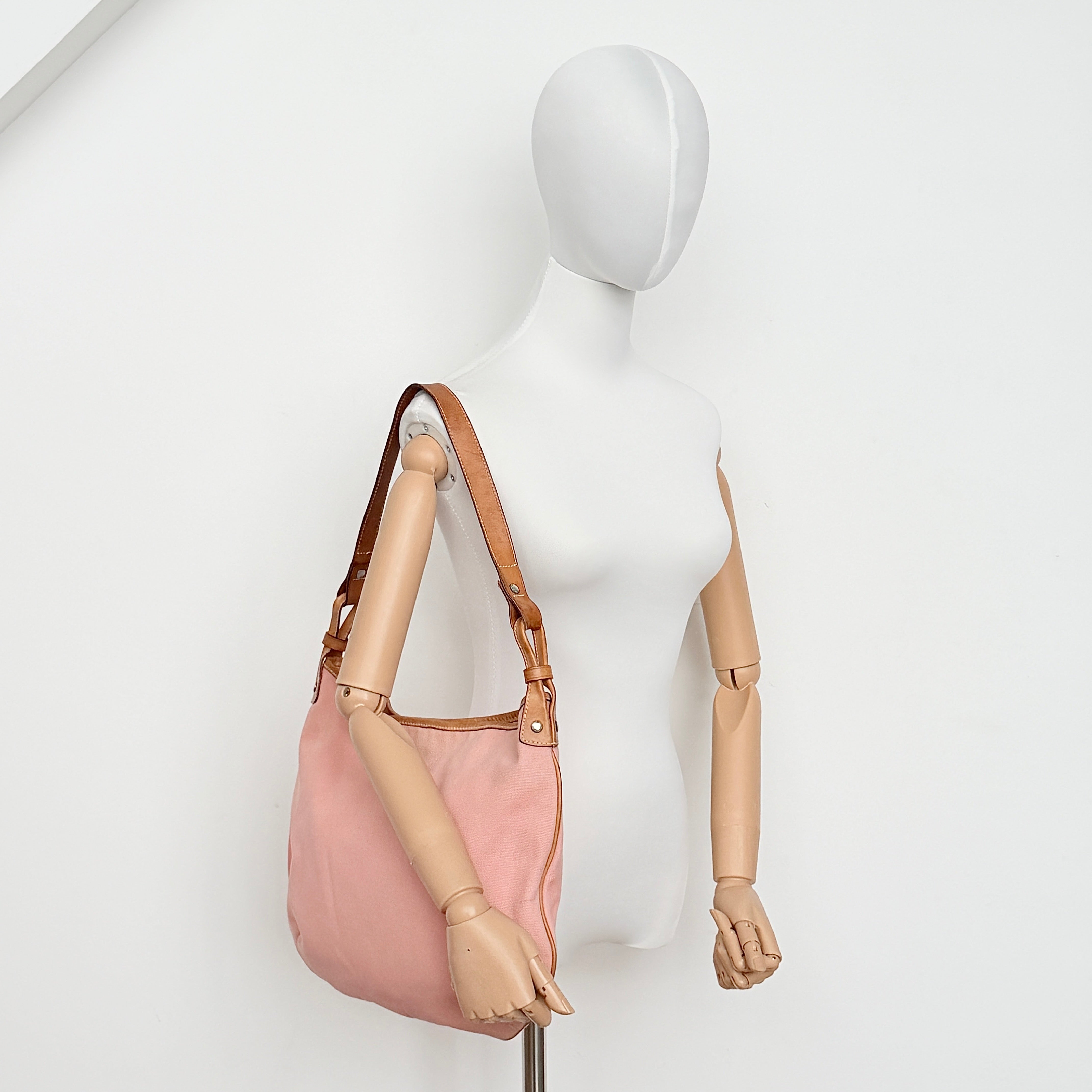 Ralph Lauren Hobo Shoulder Bag Pink/Tan