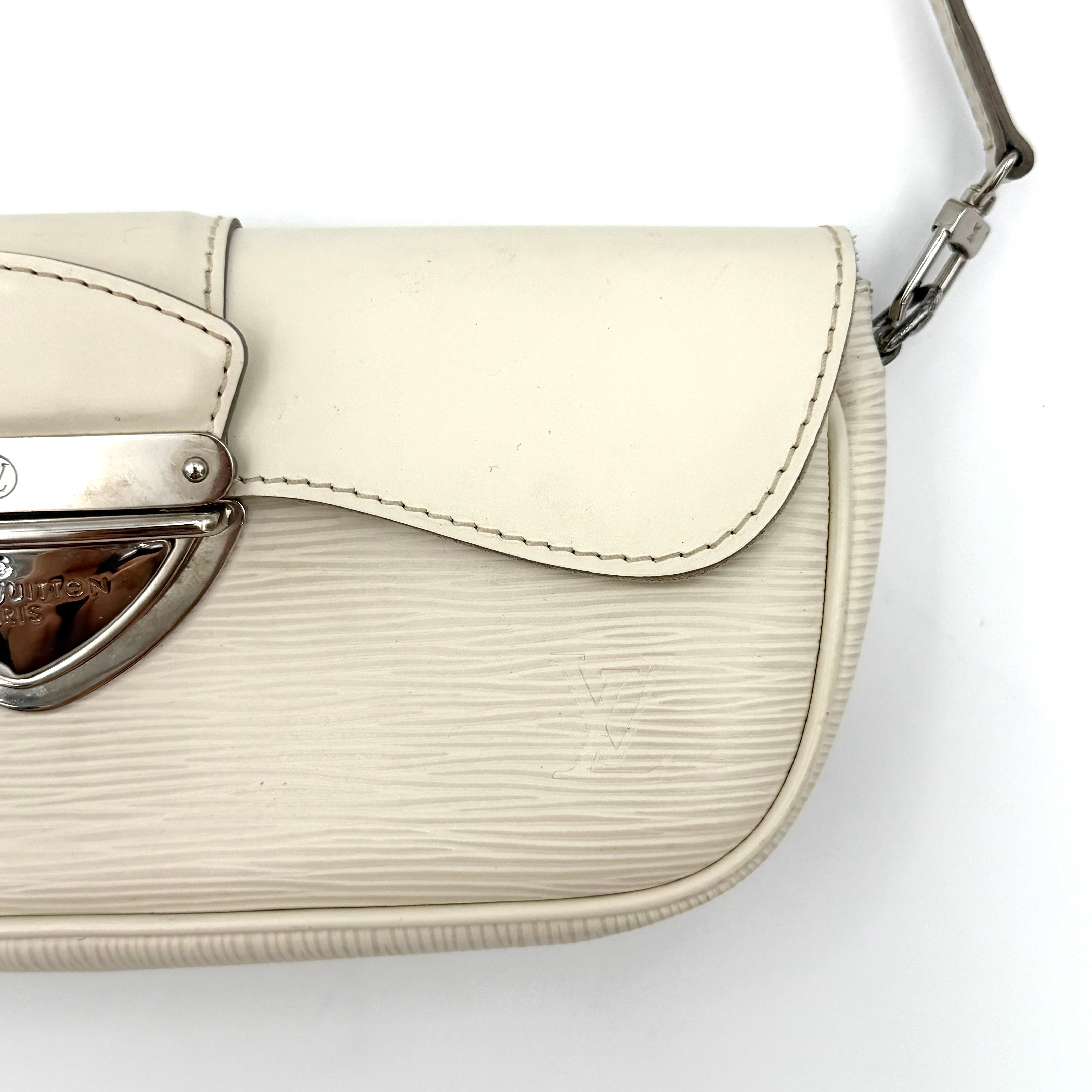 Louis Vuitton Montaigne Epi Pochette Bag Ivory