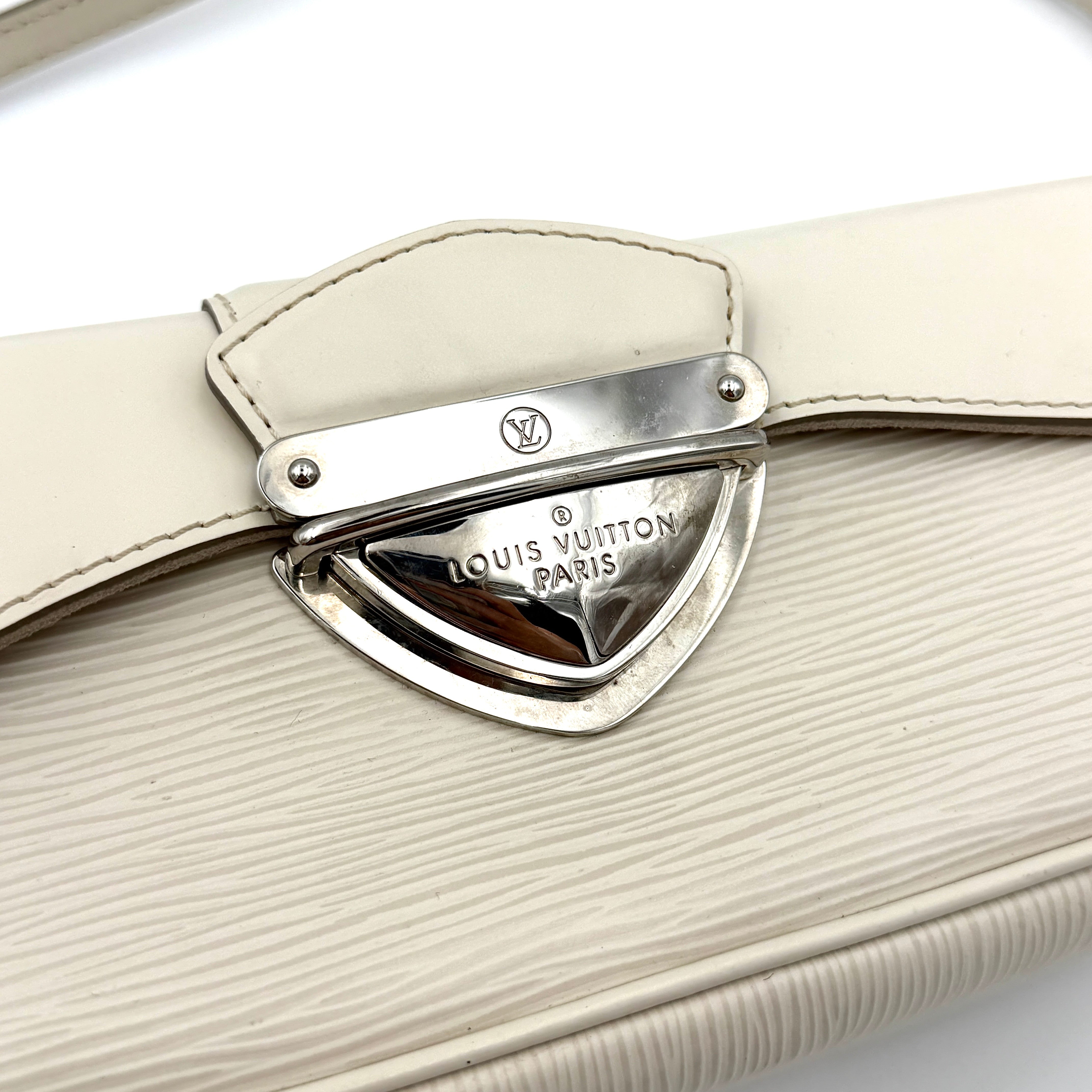 Louis Vuitton Montaigne Epi Pochette Bag Ivory