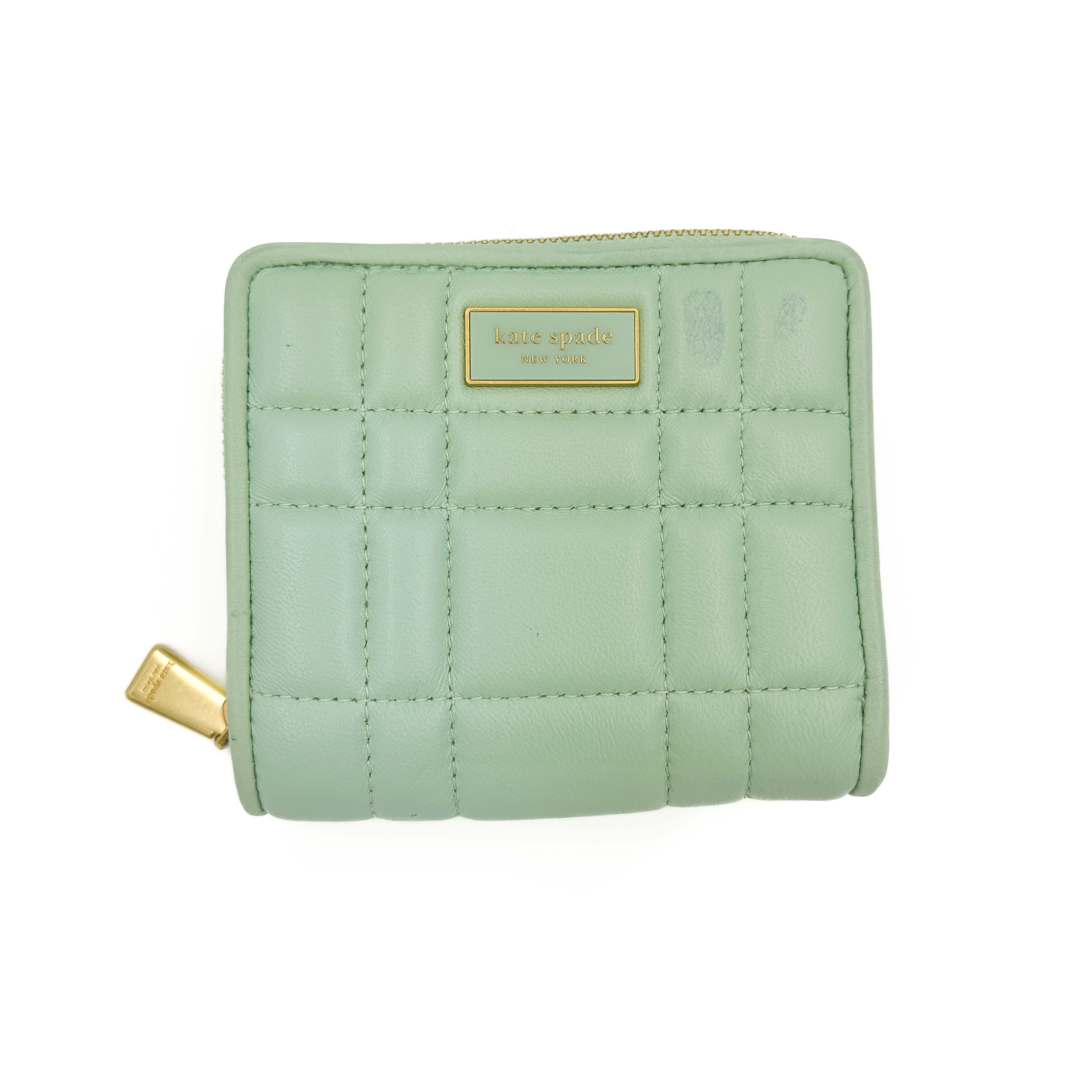 Kate Spade Evelyn Quilted Small Wallet Mint Green
