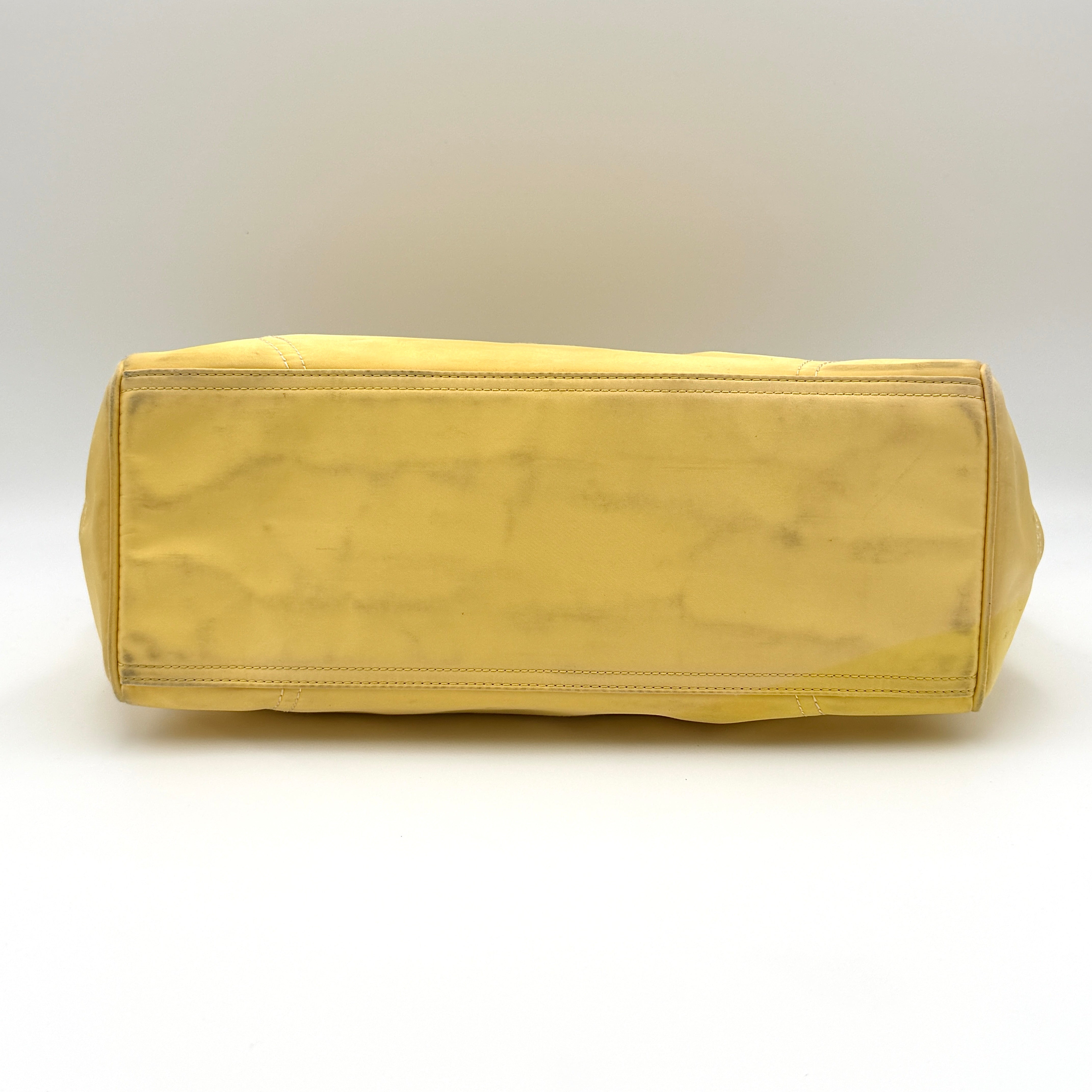 Coach Hampton Sateen Satchel Bag Yellow