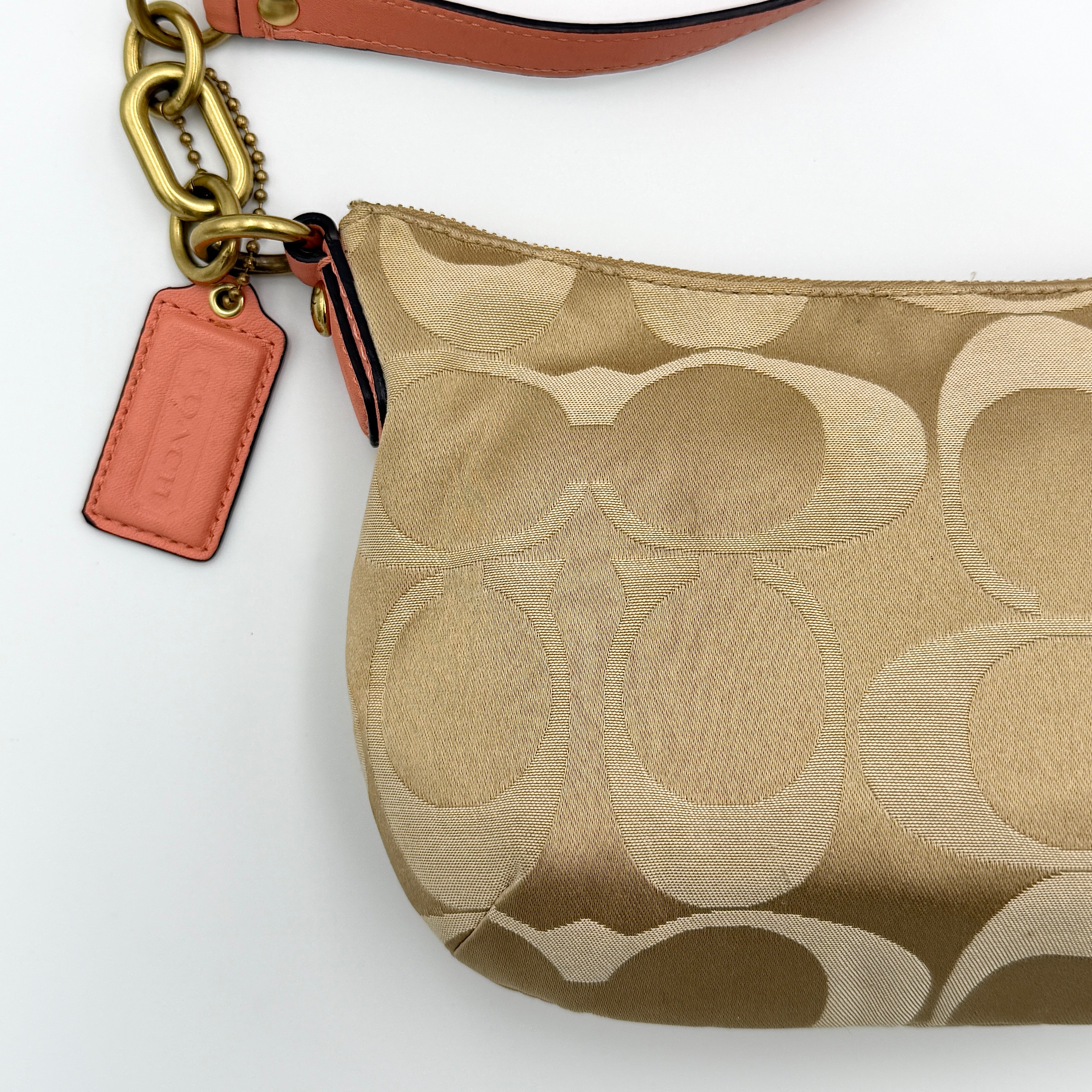 Coach Signature Kristin Crossbody Bag Pink/Beige