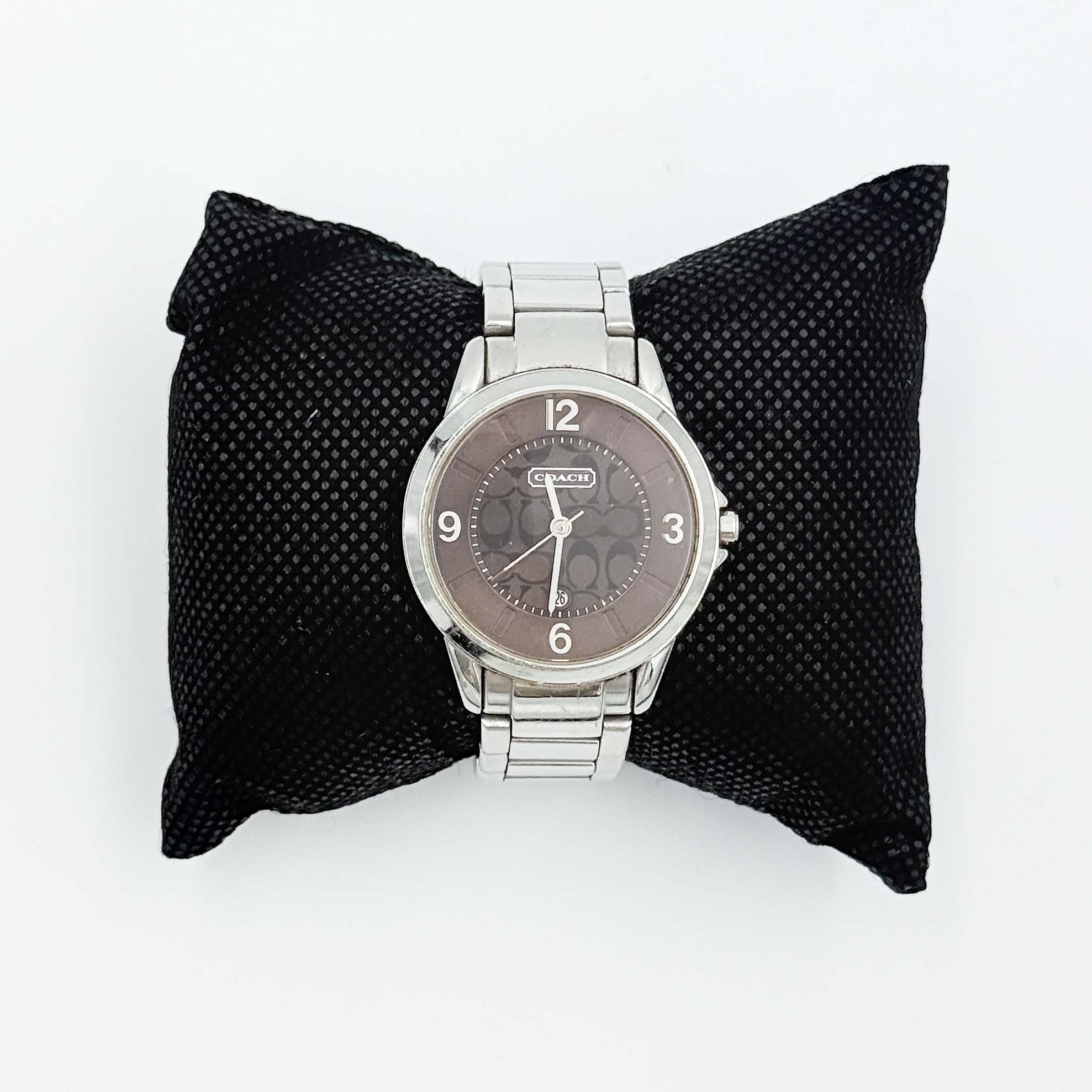 Coach Brown Dial Stainless Steel Watch Silver