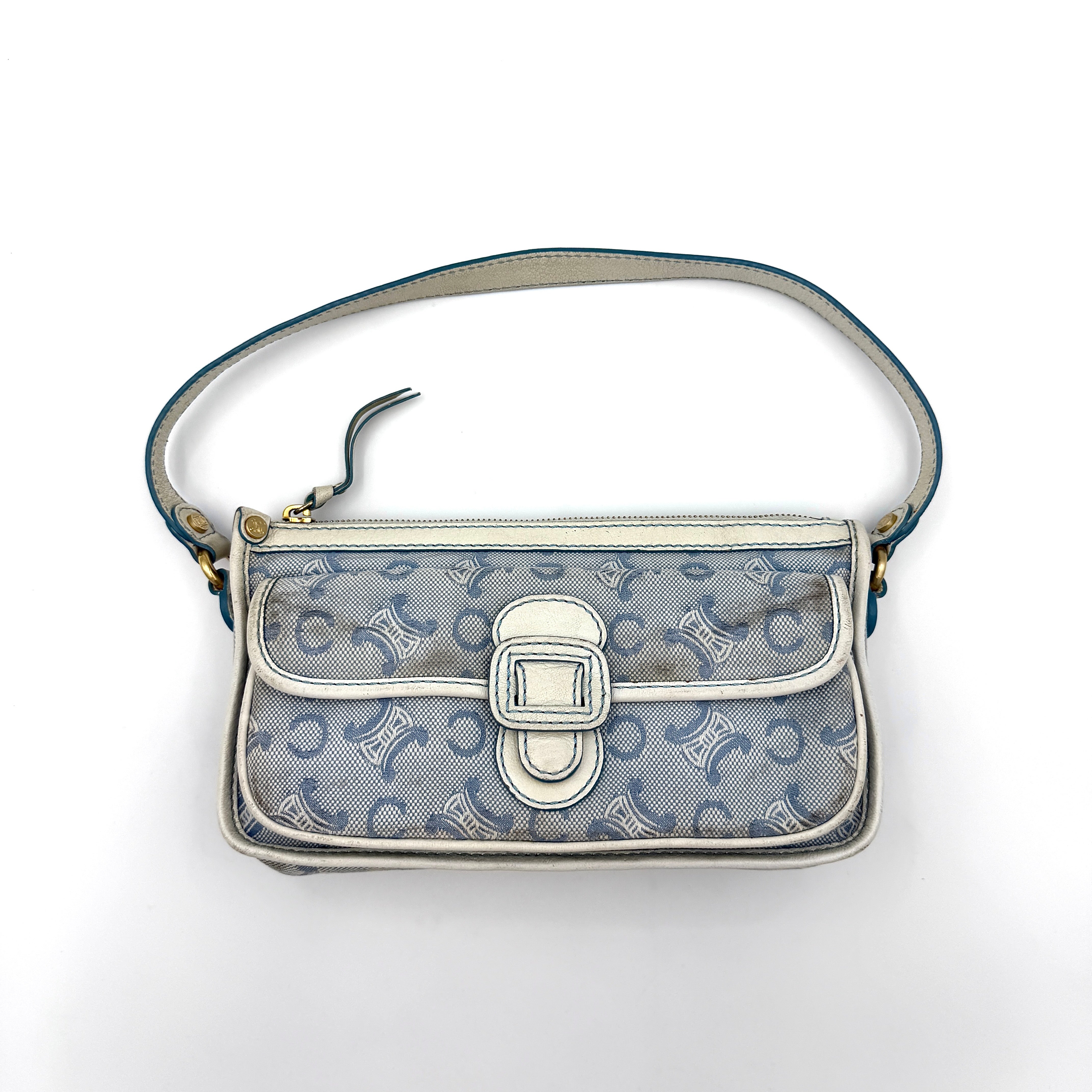 Celine Macadam Shoulder Bag Blue