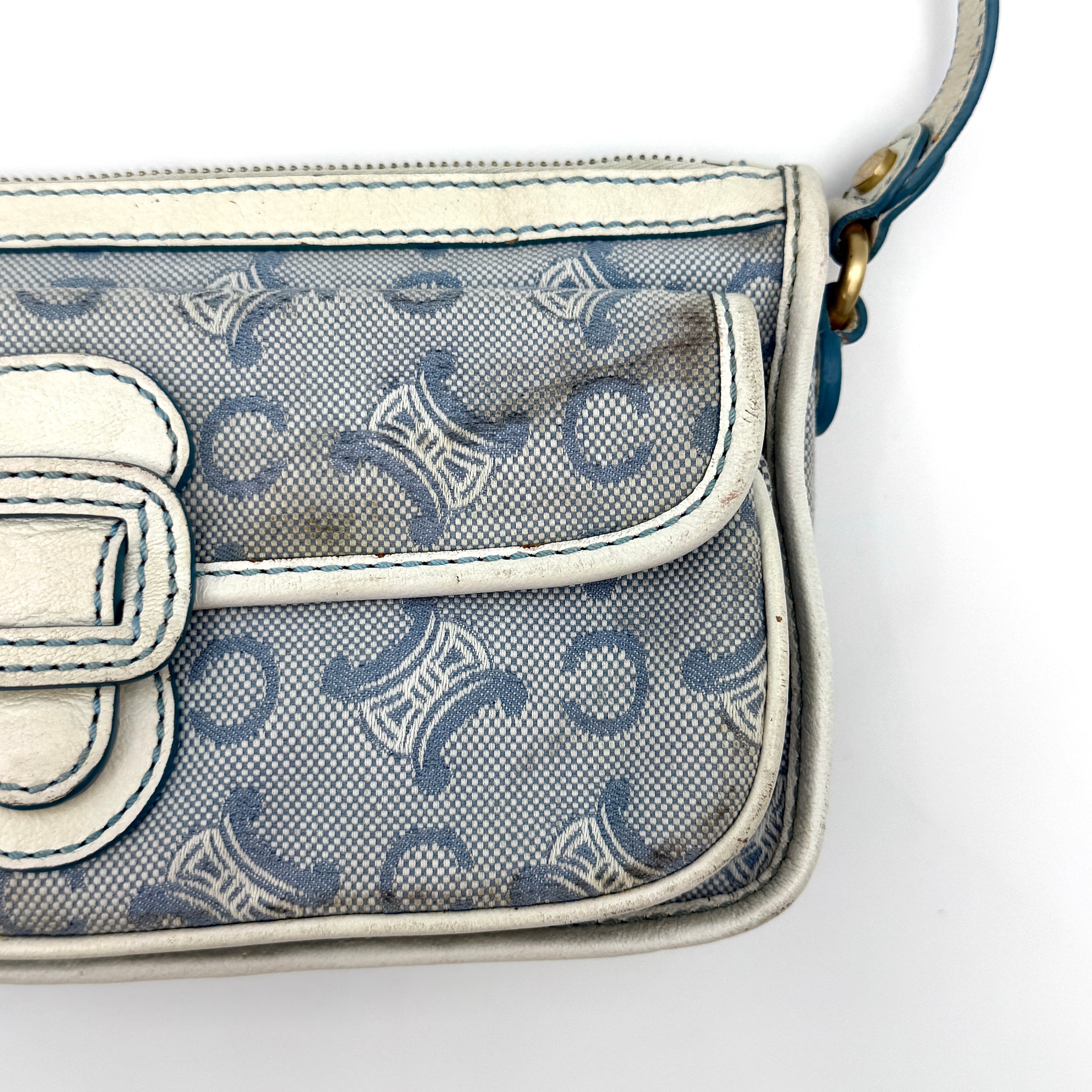 Celine Macadam Shoulder Bag Blue