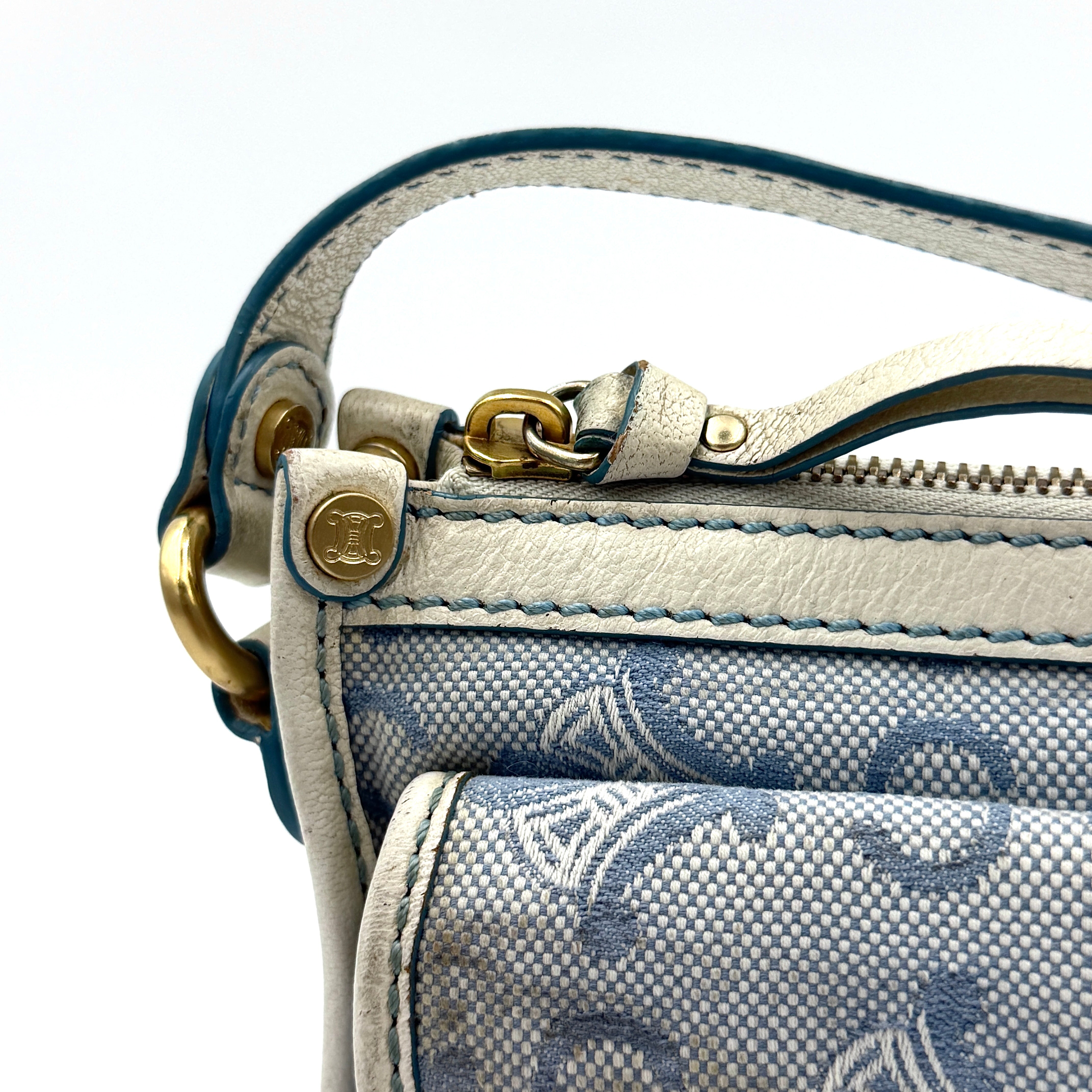 Celine Macadam Shoulder Bag Blue