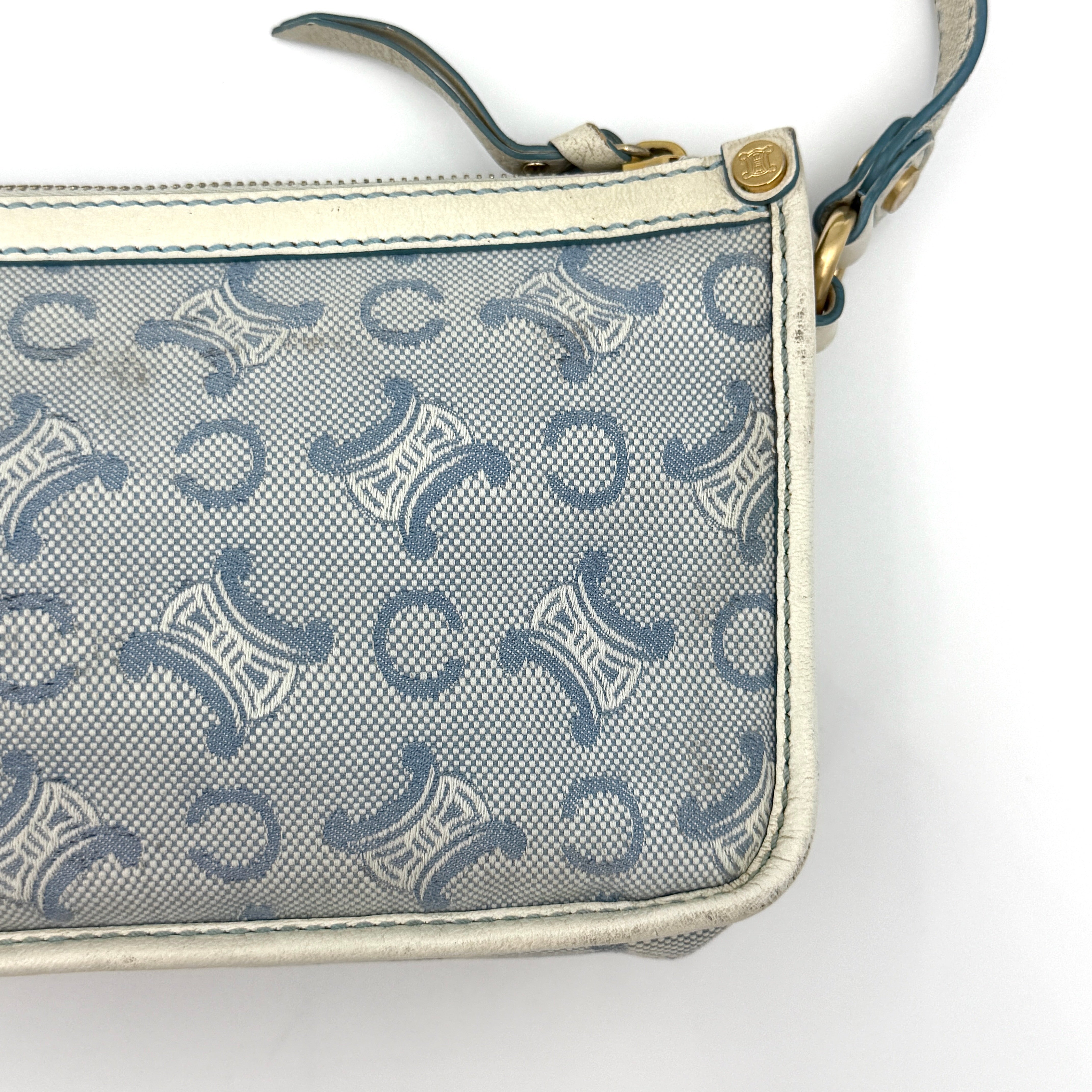 Celine Macadam Shoulder Bag Blue