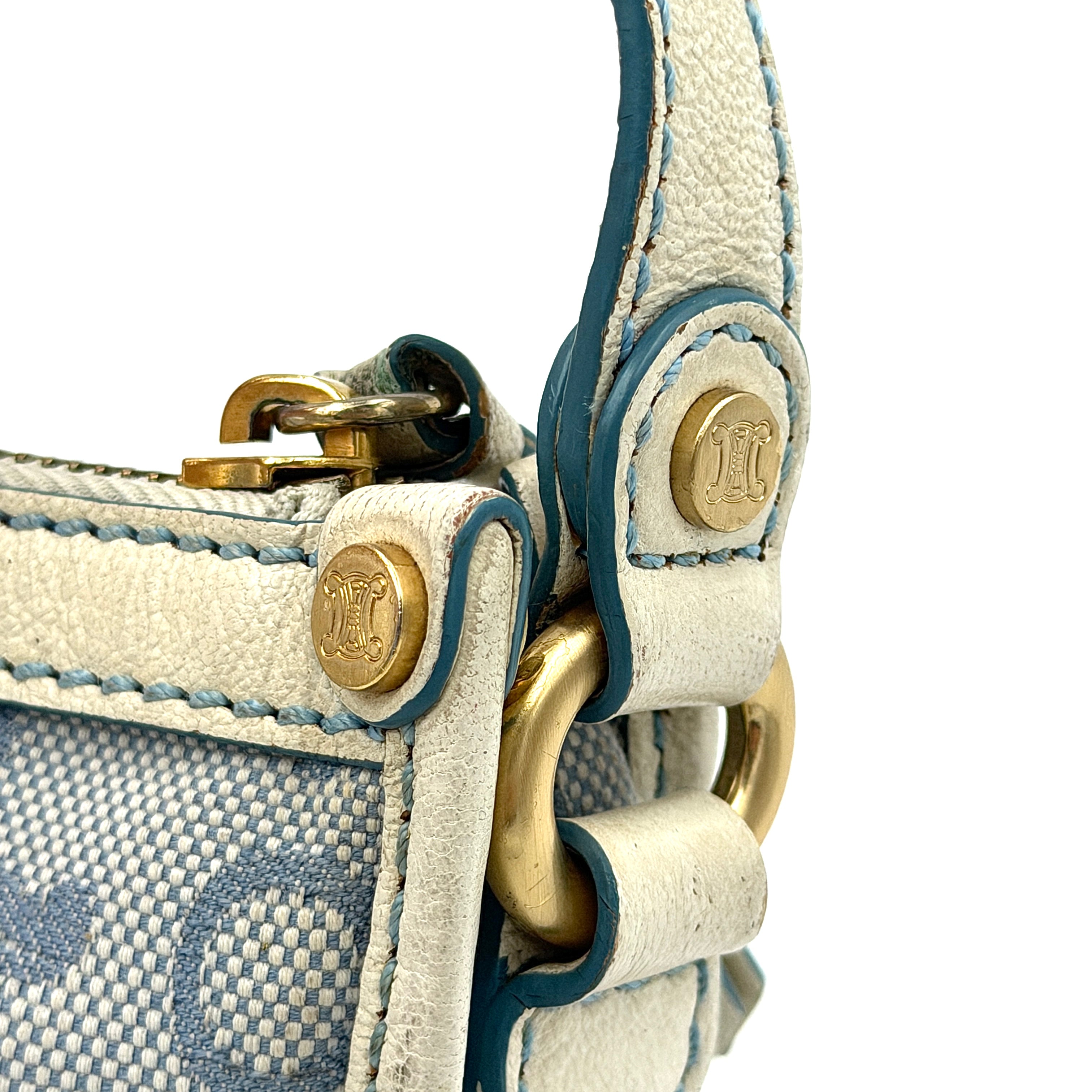 Celine Macadam Shoulder Bag Blue