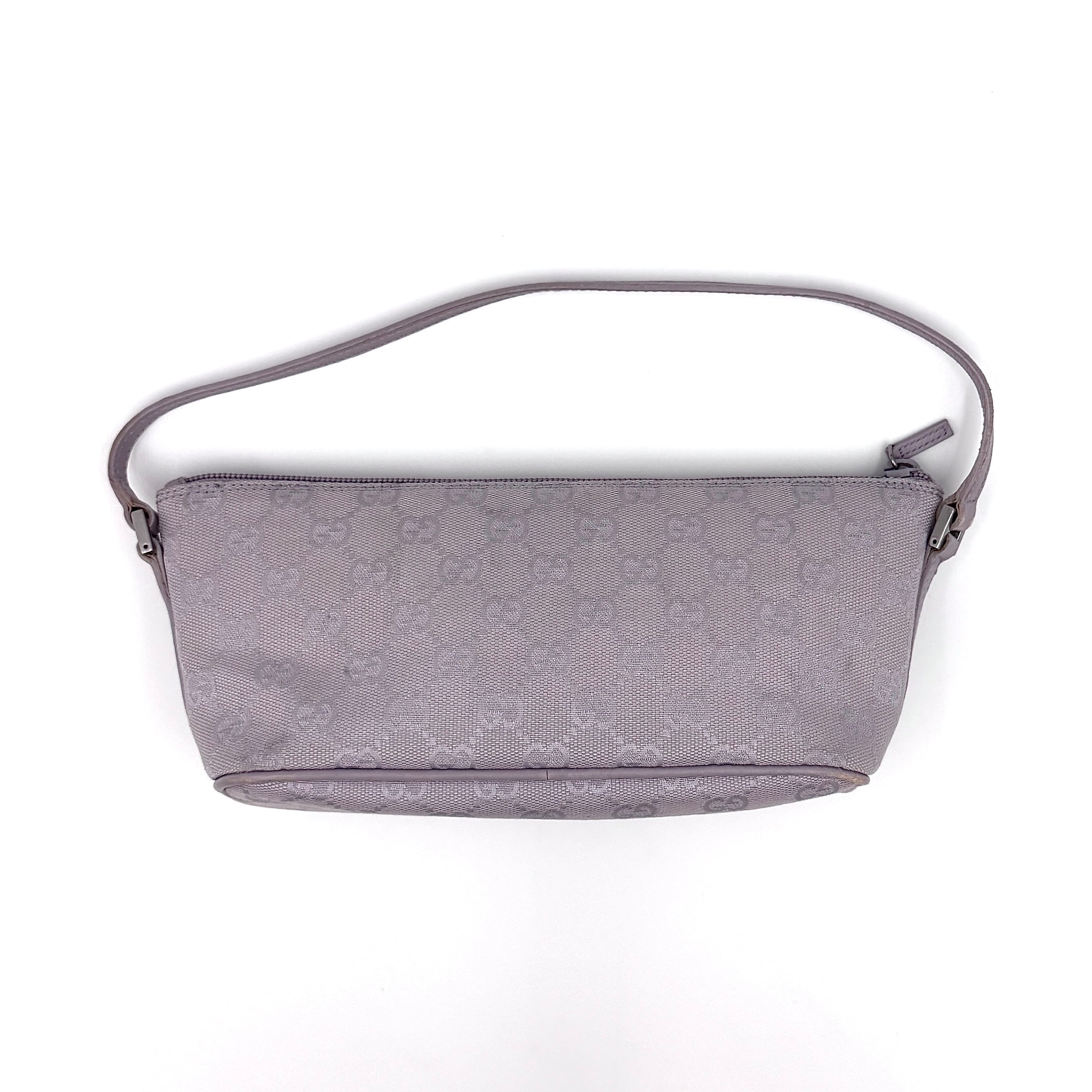 Gucci GG Monogram Pochette Boat Shoulder Bag Purple