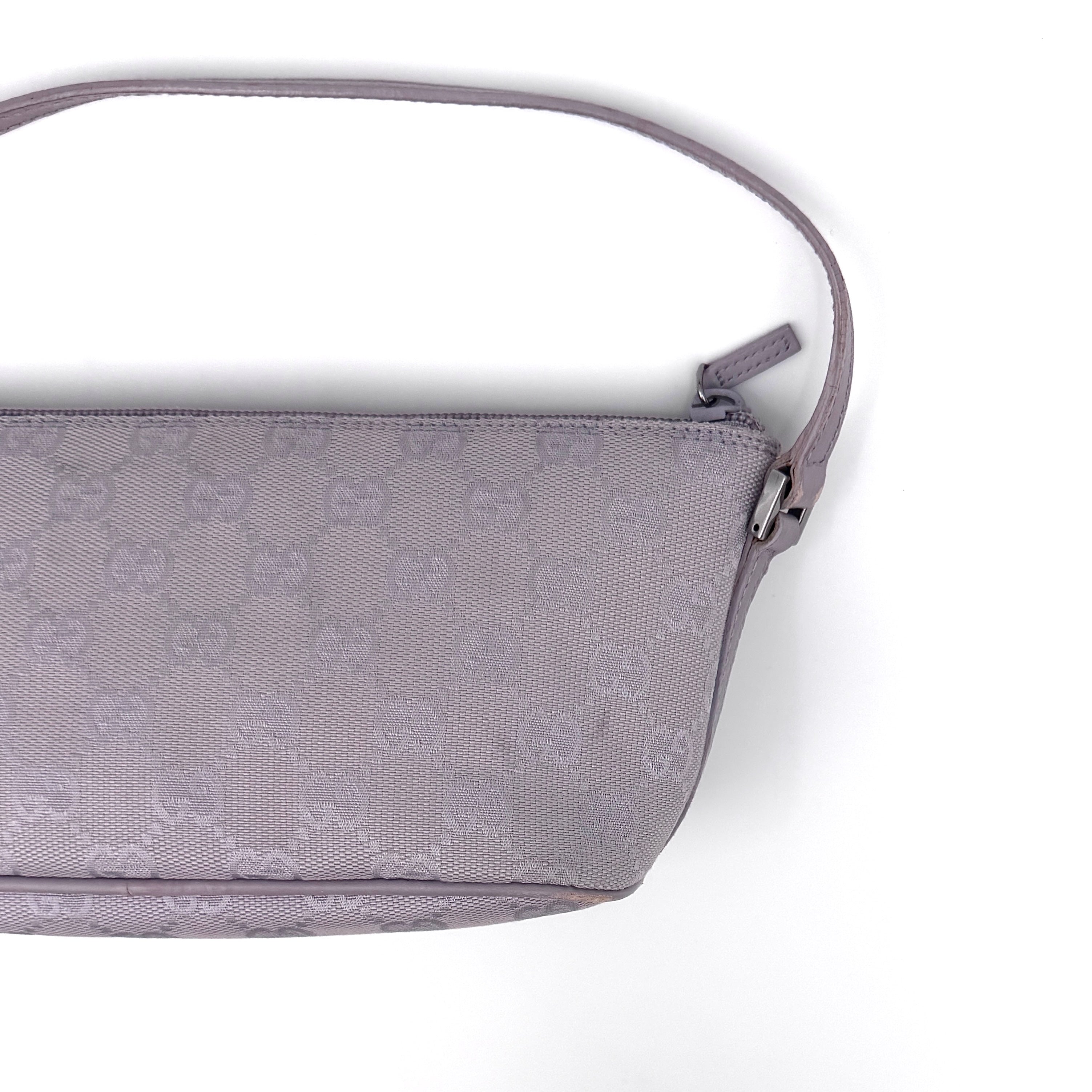 Gucci GG Monogram Pochette Boat Shoulder Bag Purple