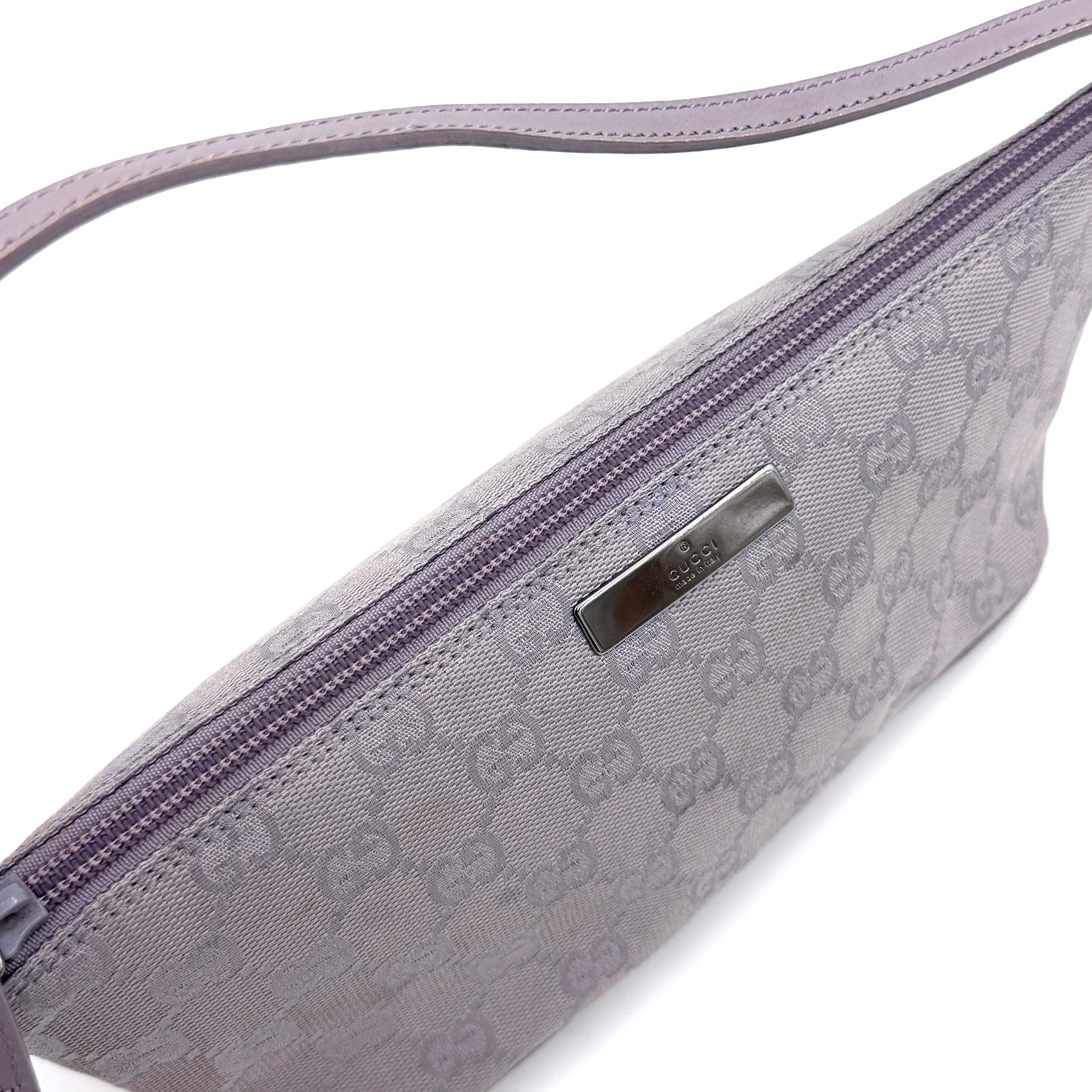 Gucci GG Monogram Pochette Boat Shoulder Bag Purple