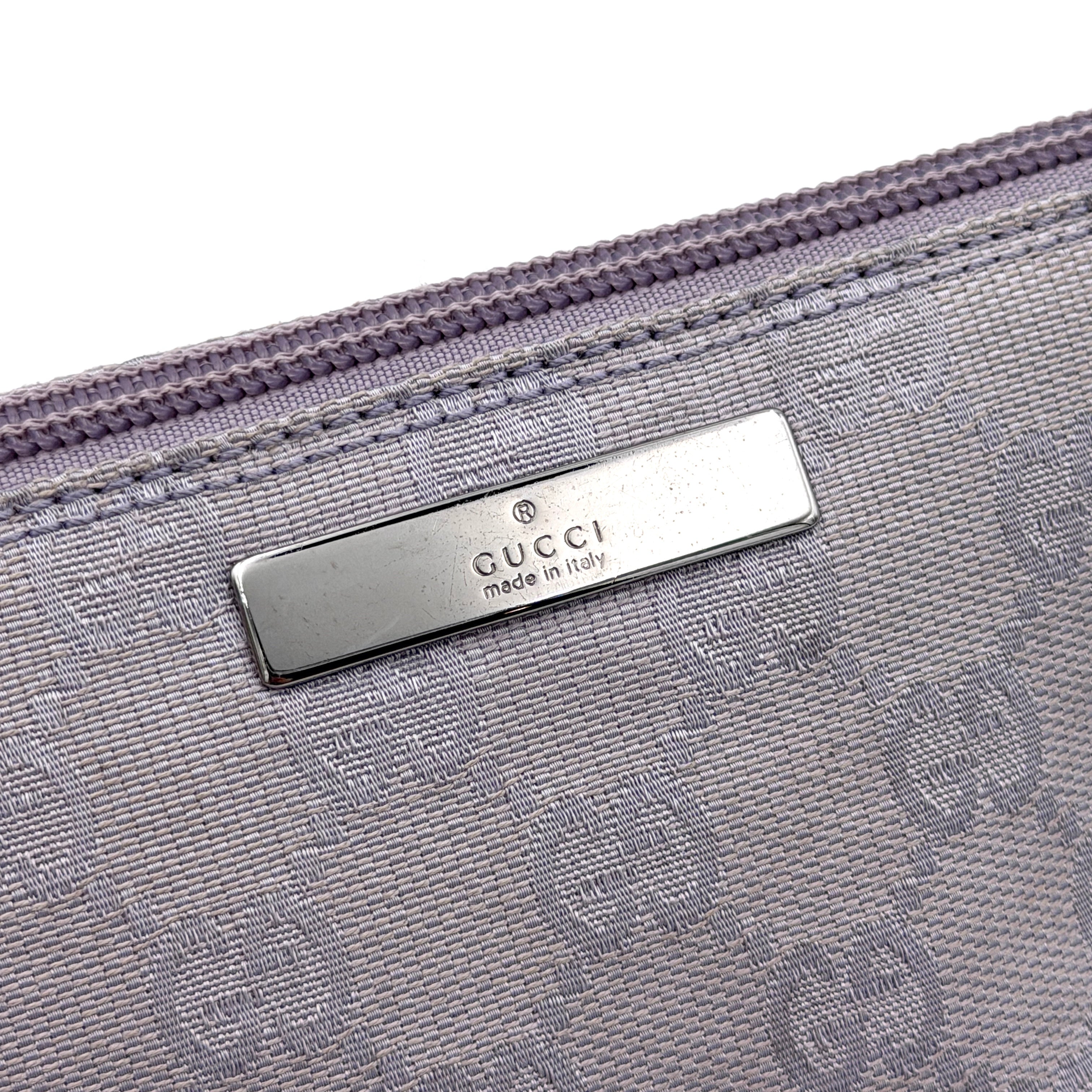 Gucci GG Monogram Pochette Boat Shoulder Bag Purple