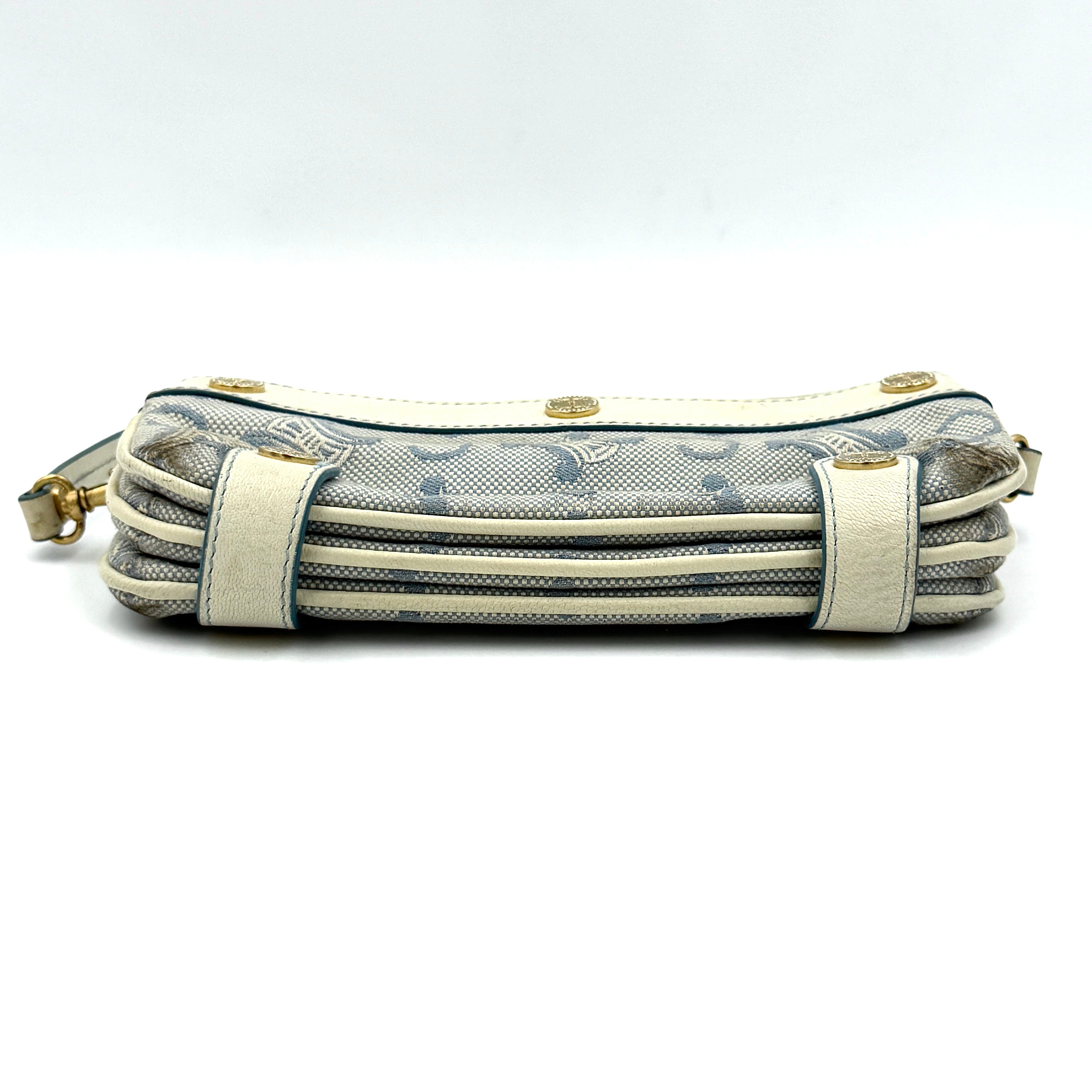 Celine Macadam Boat Shoulder Bag Blue