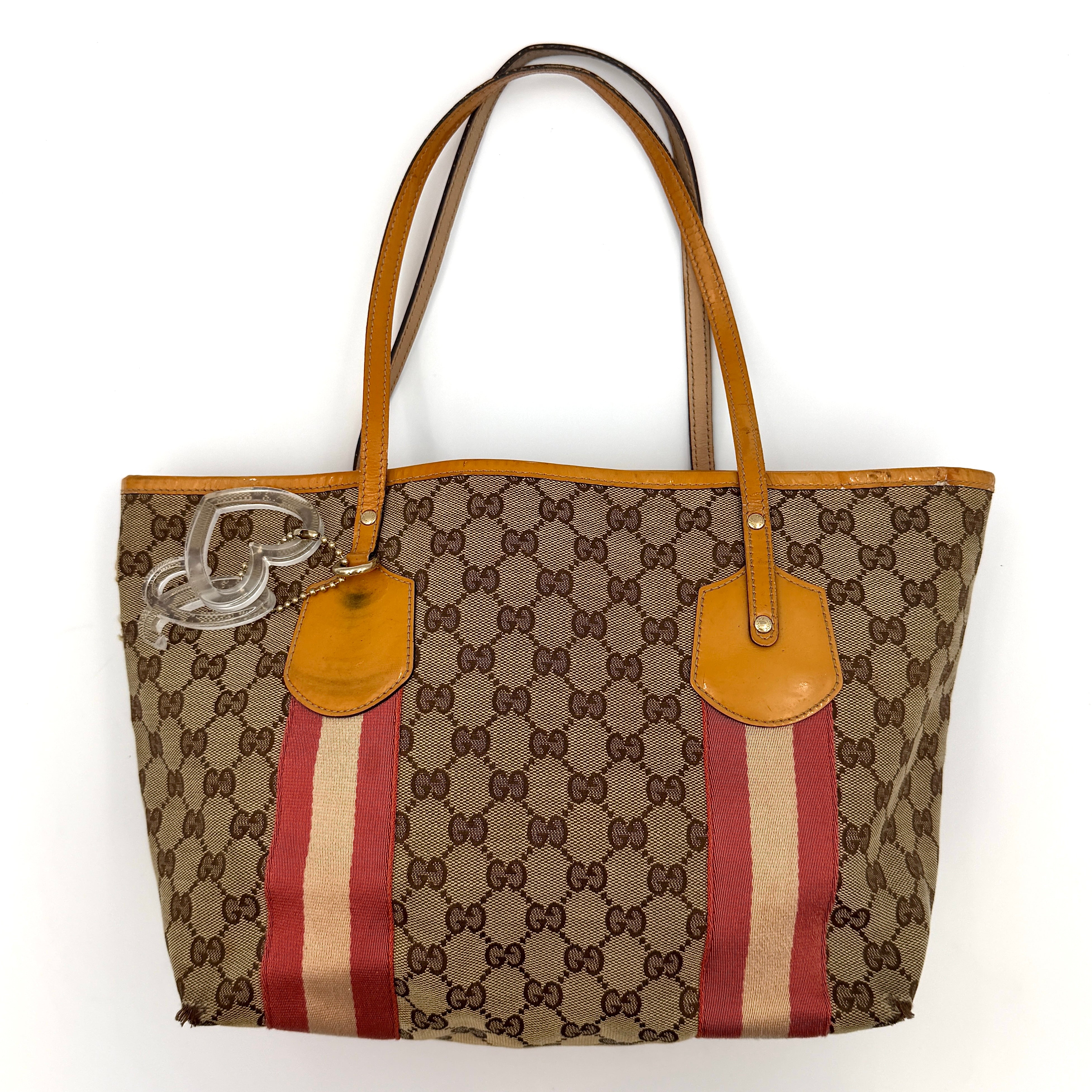 Gucci GG Monogram Jolie Shoulder Bag Beige/Red