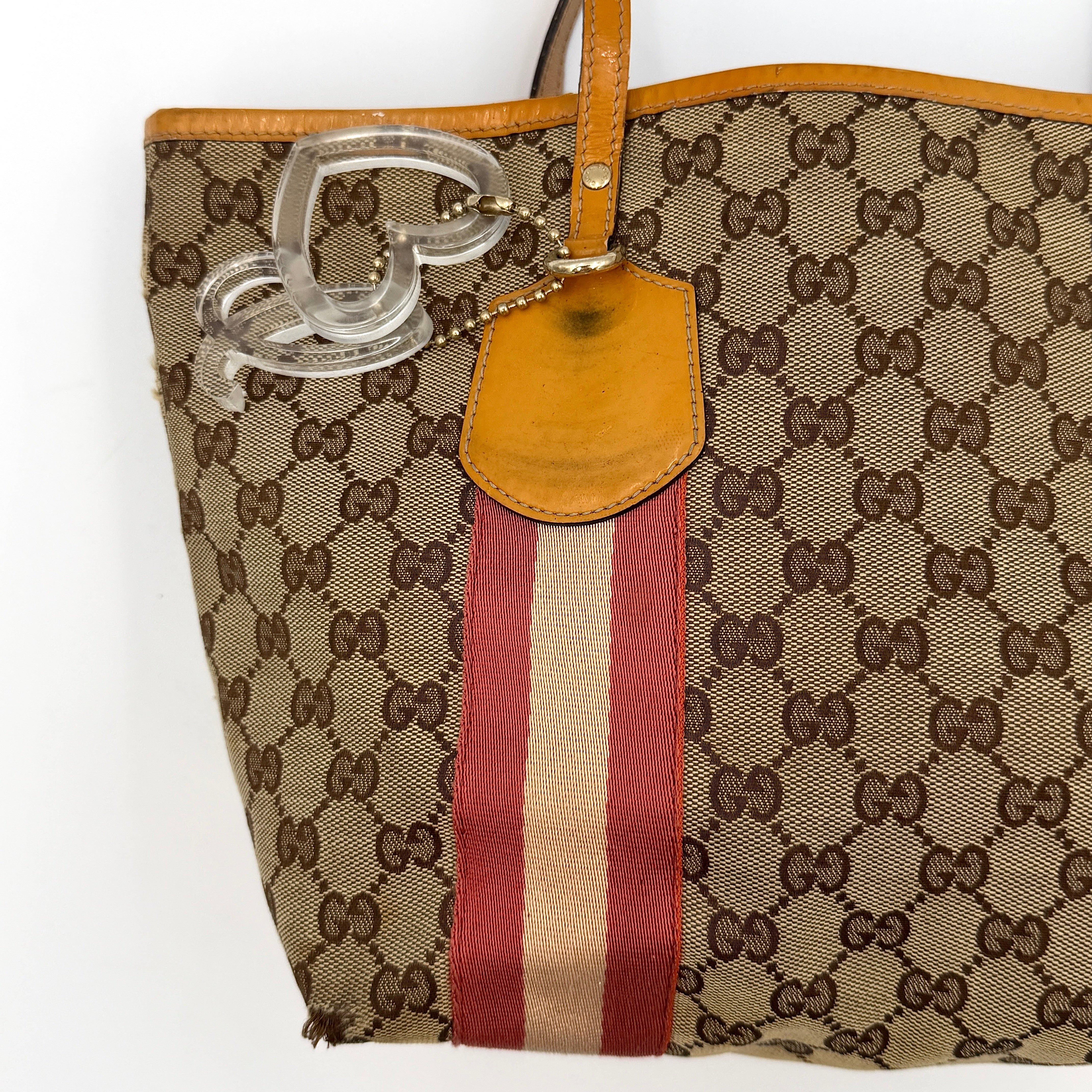 Gucci GG Monogram Jolie Shoulder Bag Beige/Red