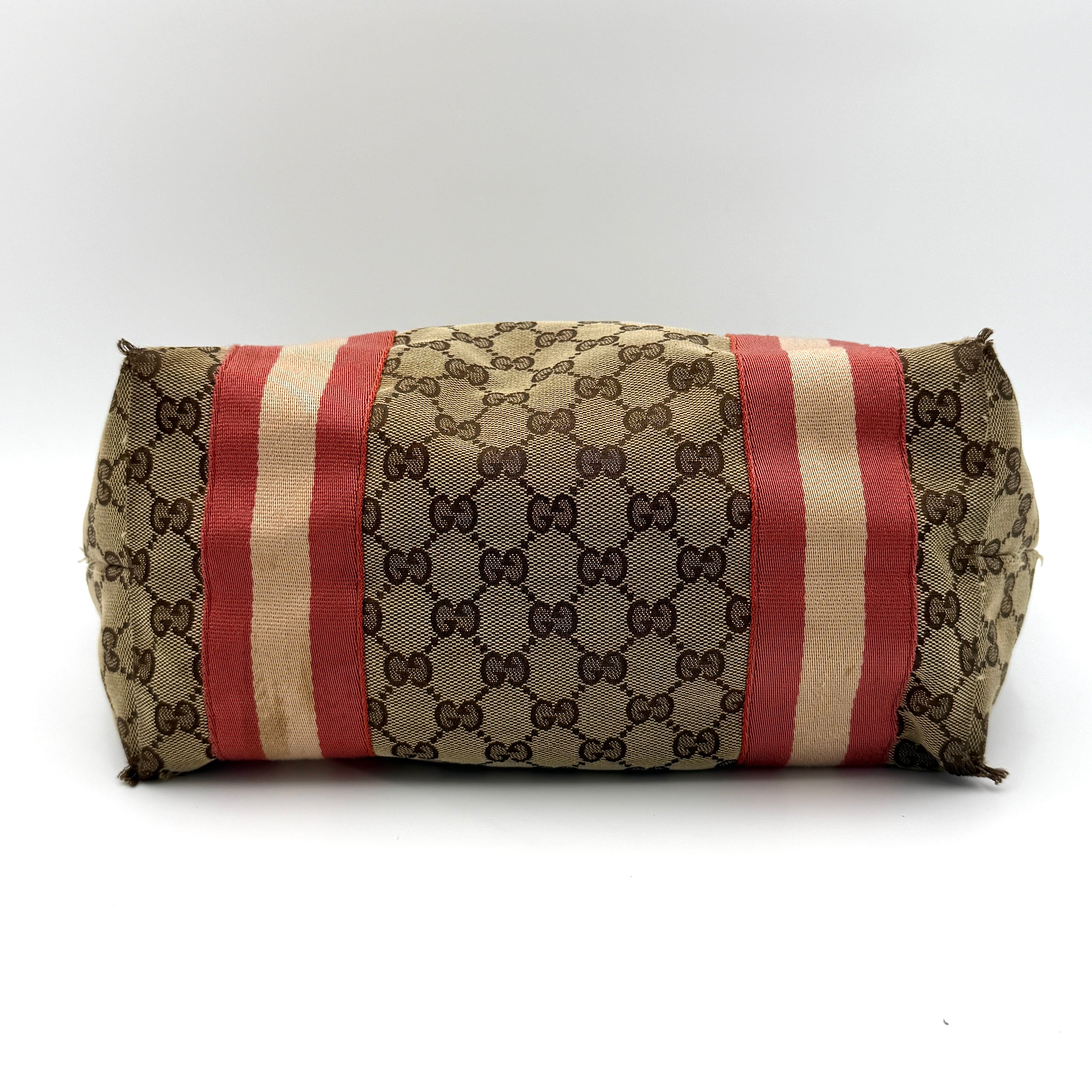 Gucci GG Monogram Jolie Shoulder Bag Beige/Red