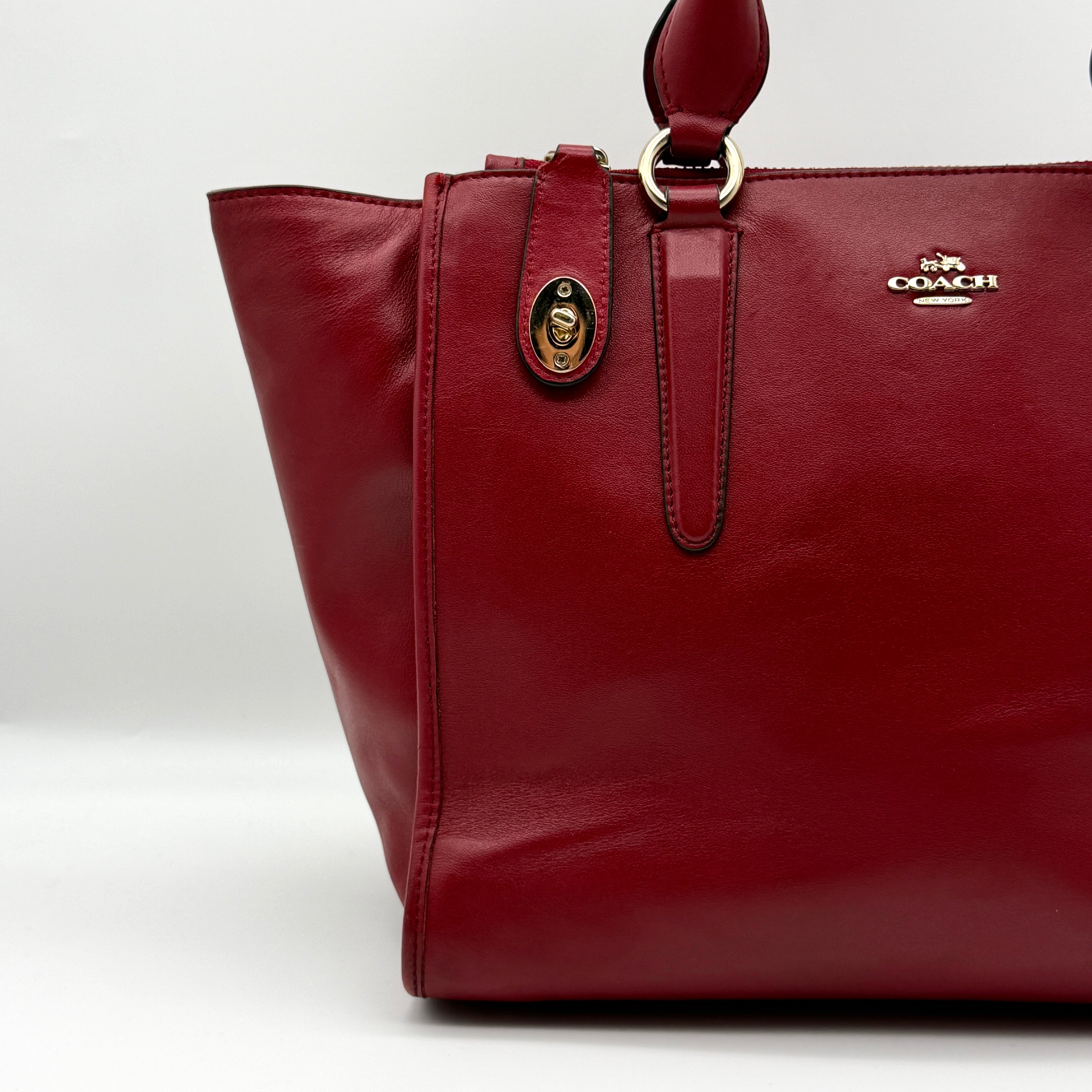 Coach 2Way Crosby Carryall Handbag Red