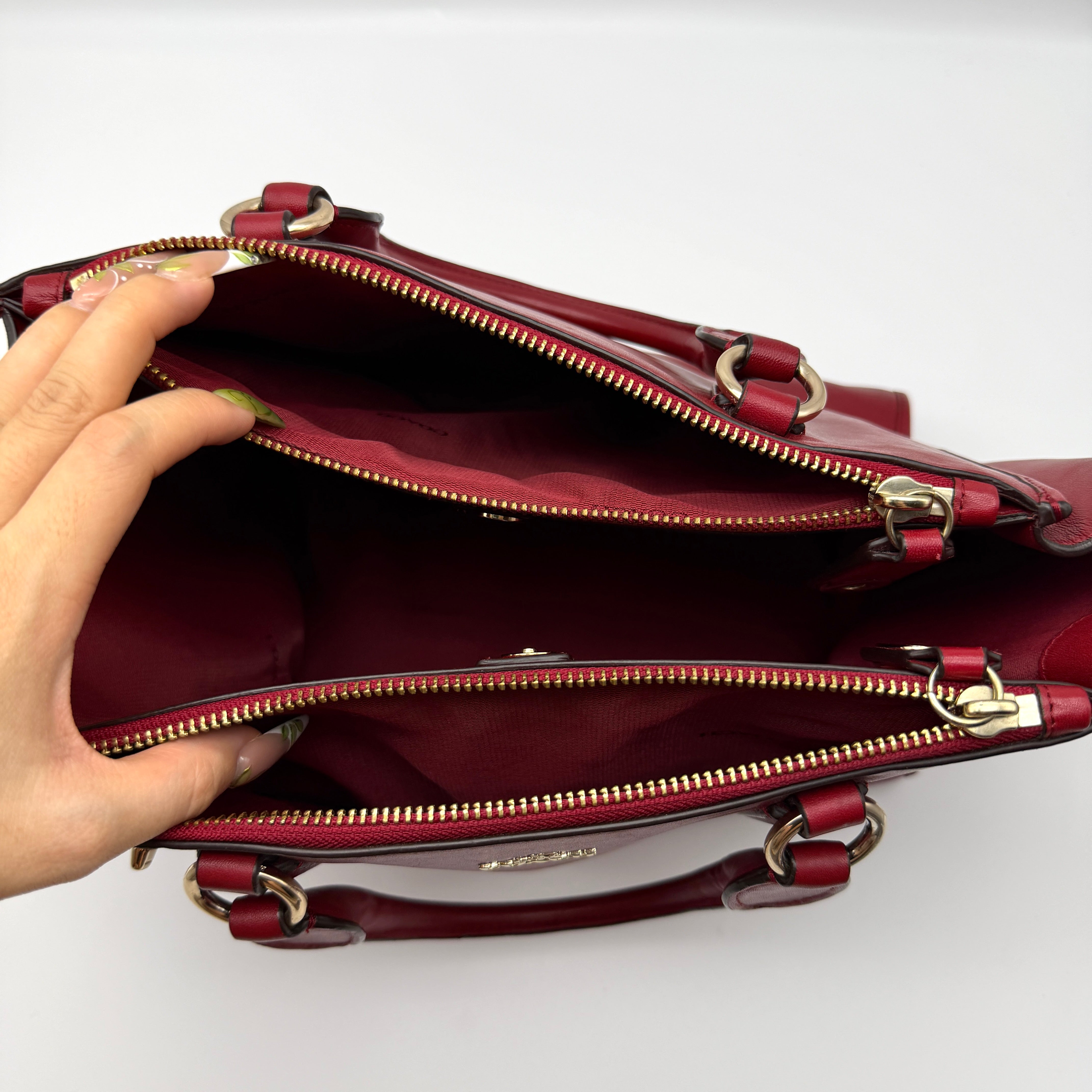 Coach 2Way Crosby Carryall Handbag Red